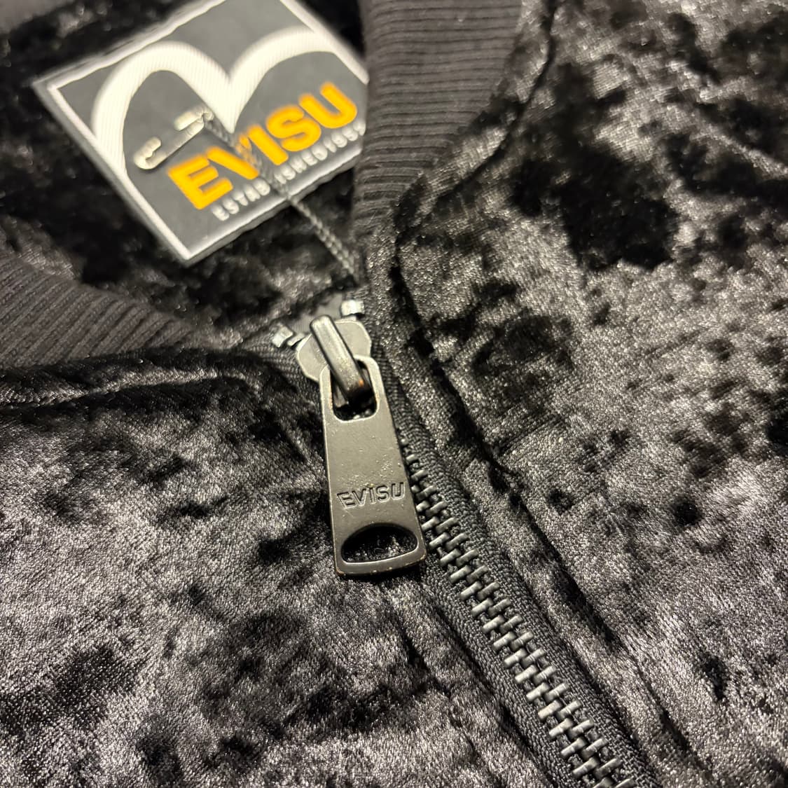 [95] EVISU 에비수 벨벳 블랙 봄버 자켓 C65 상품이미지5