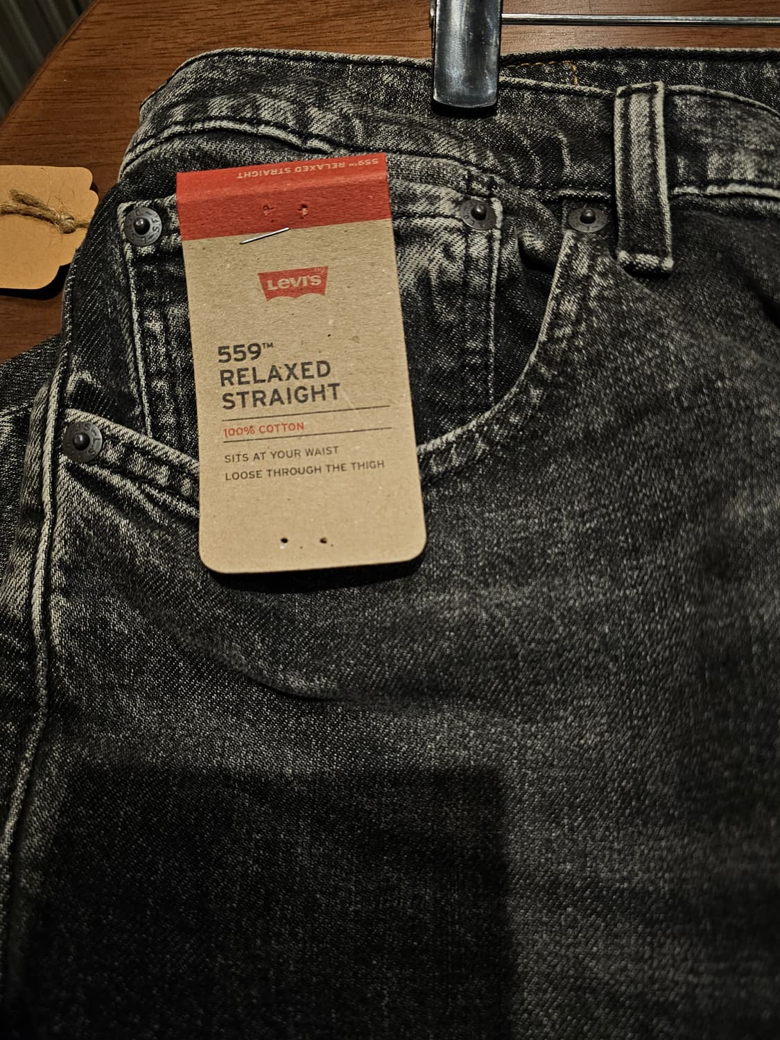 리바이스 559 릴랙스 스트레이트핏 흑청 33x34 상품이미지3