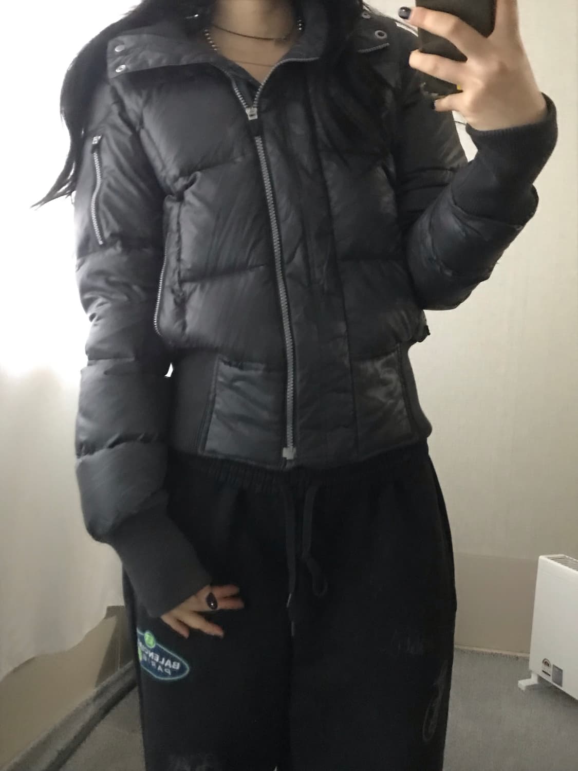 나이키 차콜 후드 패딩 상품이미지2