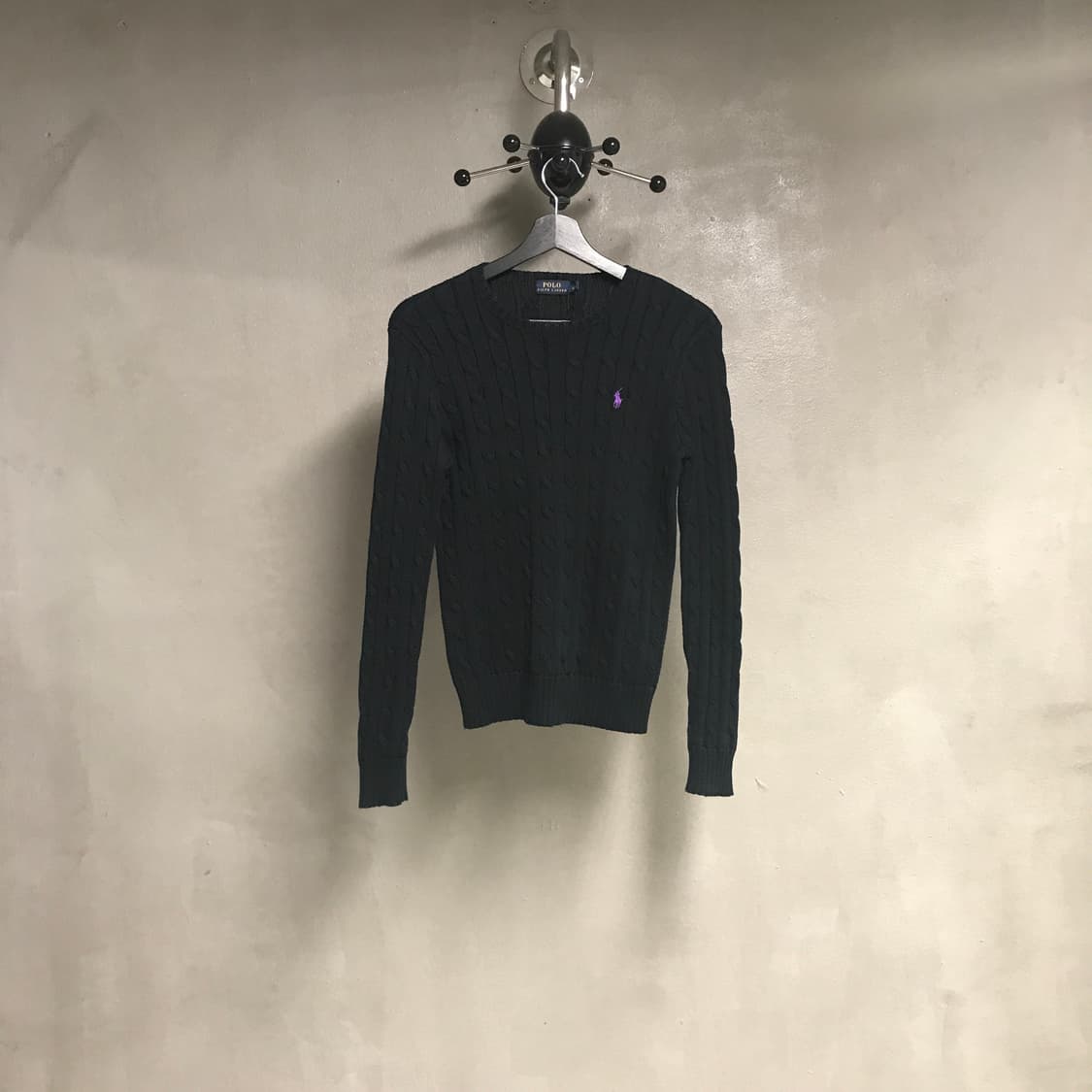 폴로 랄프로렌 케이블 니트 블랙 S(W) 상품이미지1