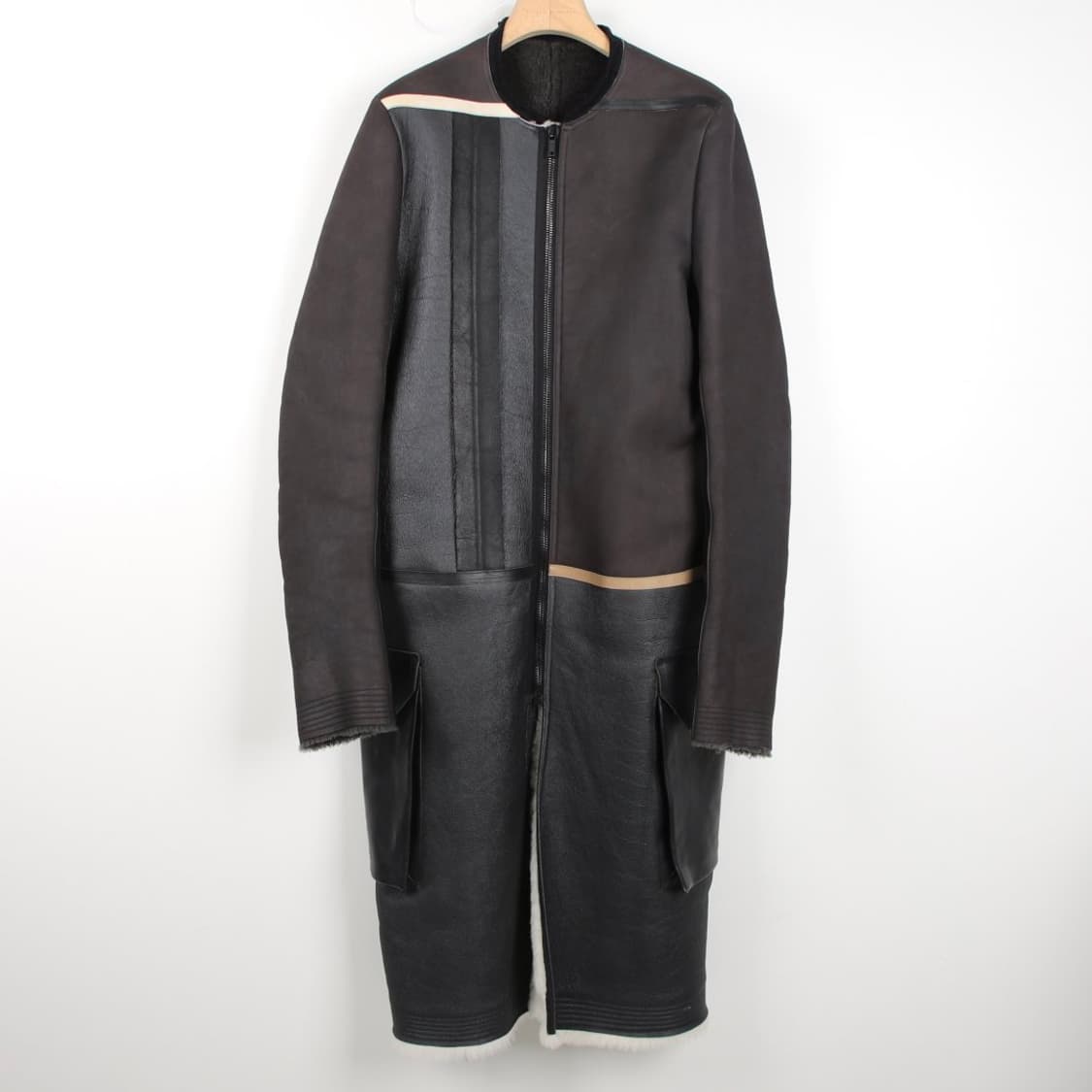 48 / Rick owens 릭오웬스 런웨이 마스토돈 롱 레더 무스탕 상품이미지1