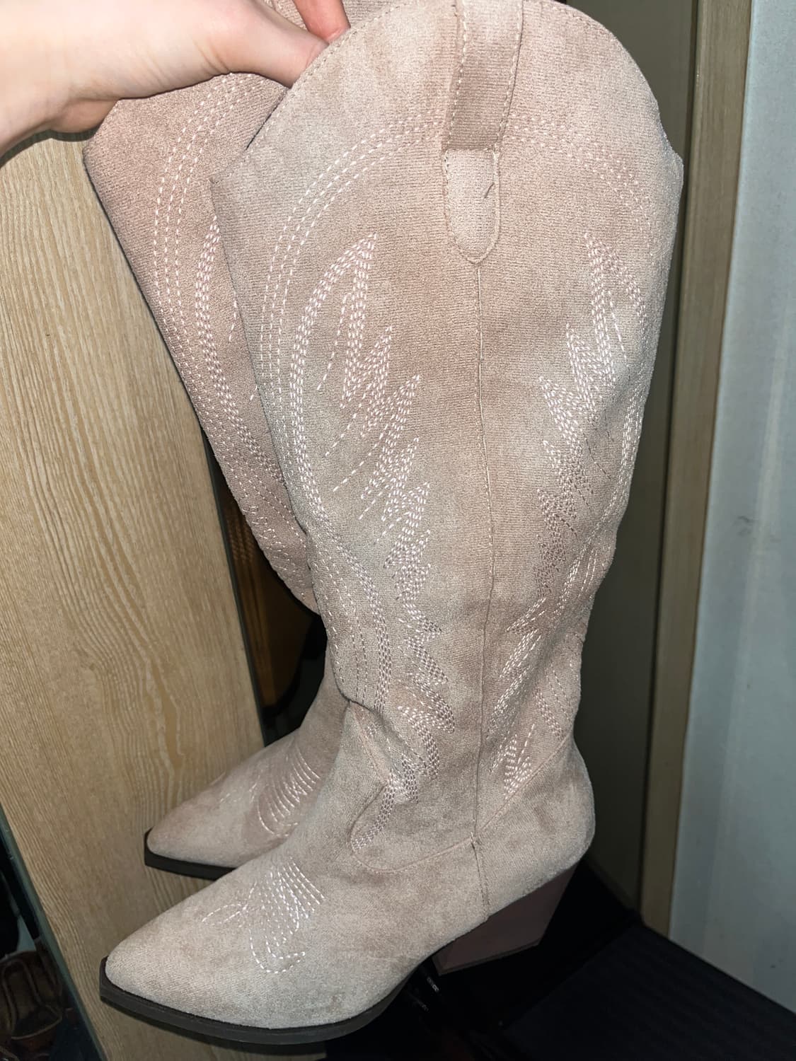 베이지 웨스턴부츠 상품이미지1