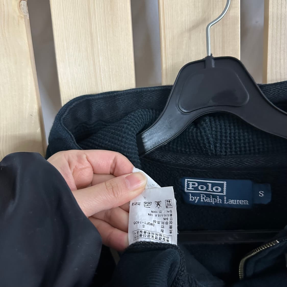 (M) 폴로 랄프로렌 블랙 써멀 후드집업 상품이미지5