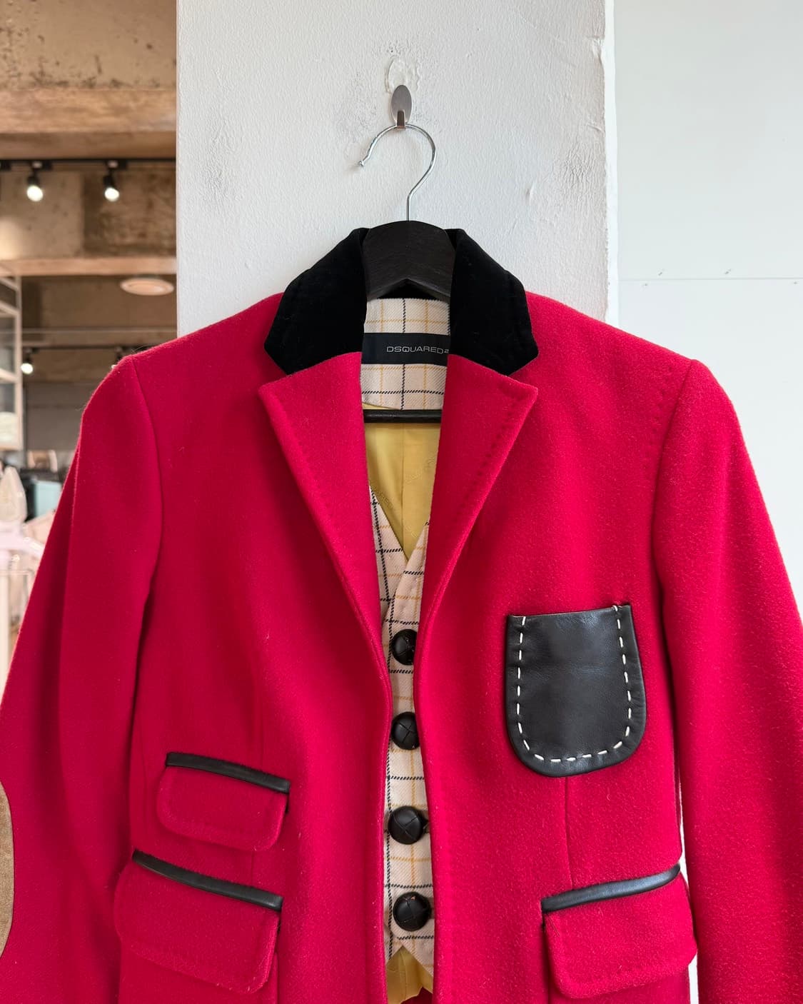 디스퀘어드2 컬렉션 레드 레이어 울 블레이저 자켓  상품이미지3