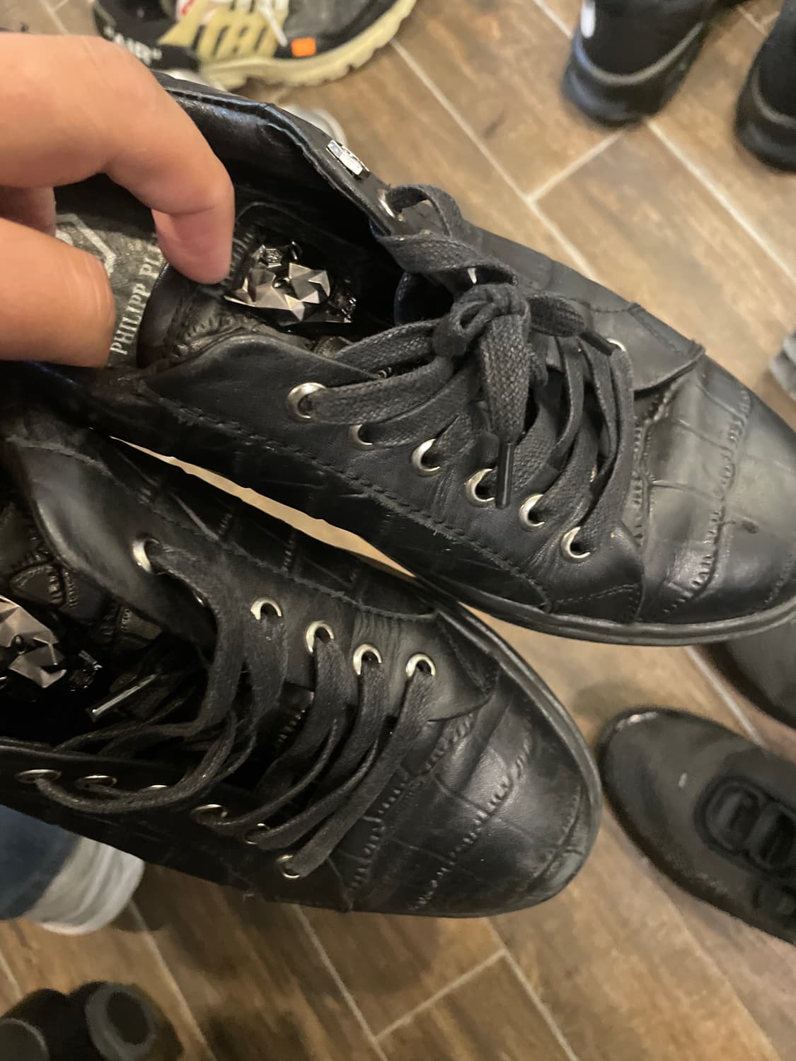 필립플레인 블랙 크로커 스니커즈41사이즈 상품이미지5