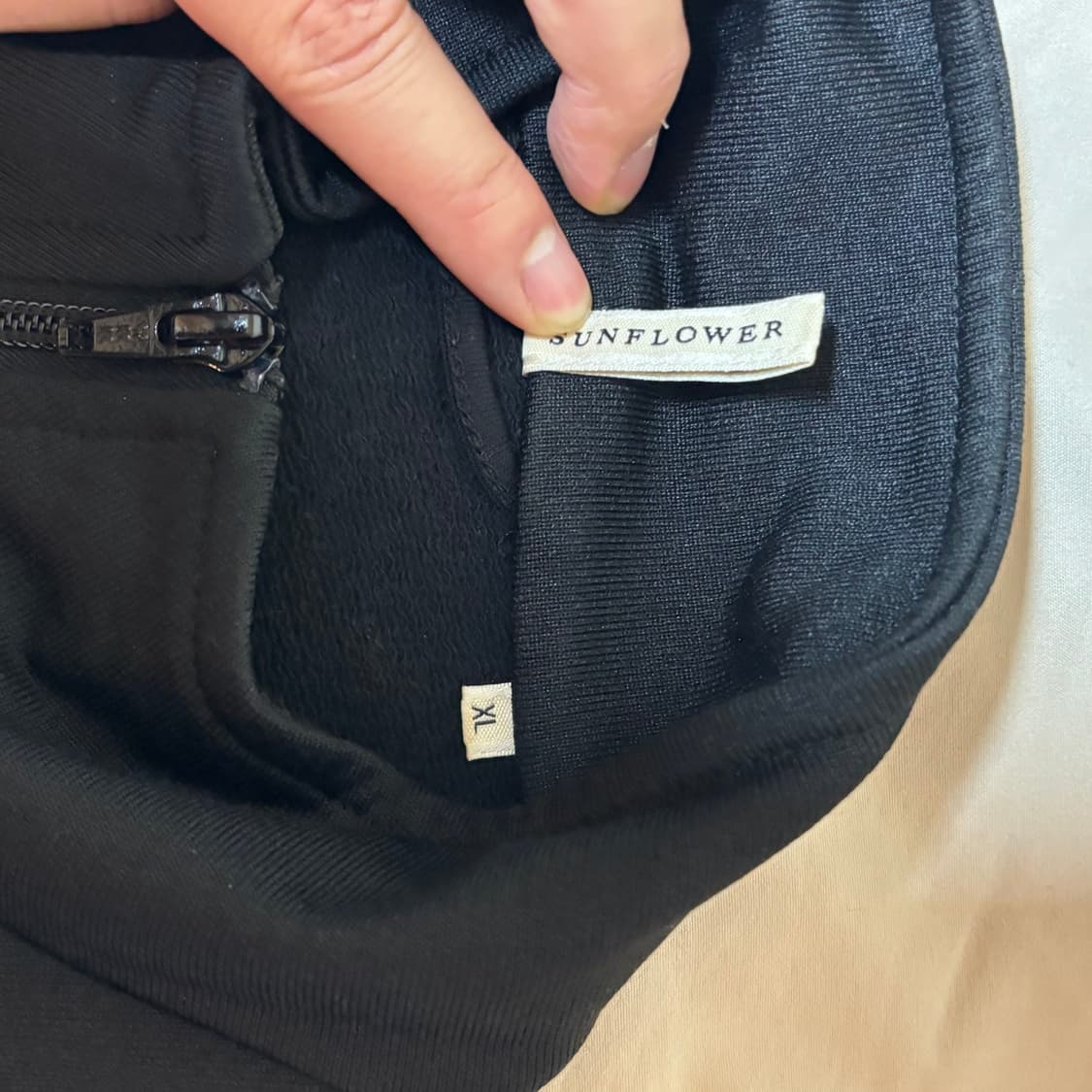 [XL] 선플라워 블랙 져지 집업 자켓 상품이미지2