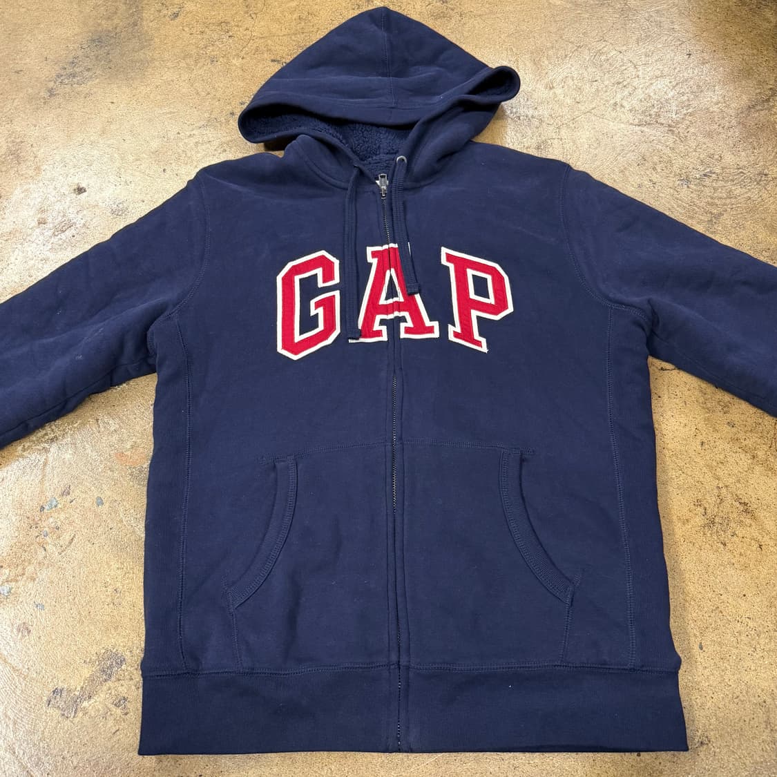 갭 네이비 양털 후드집업  상품이미지3