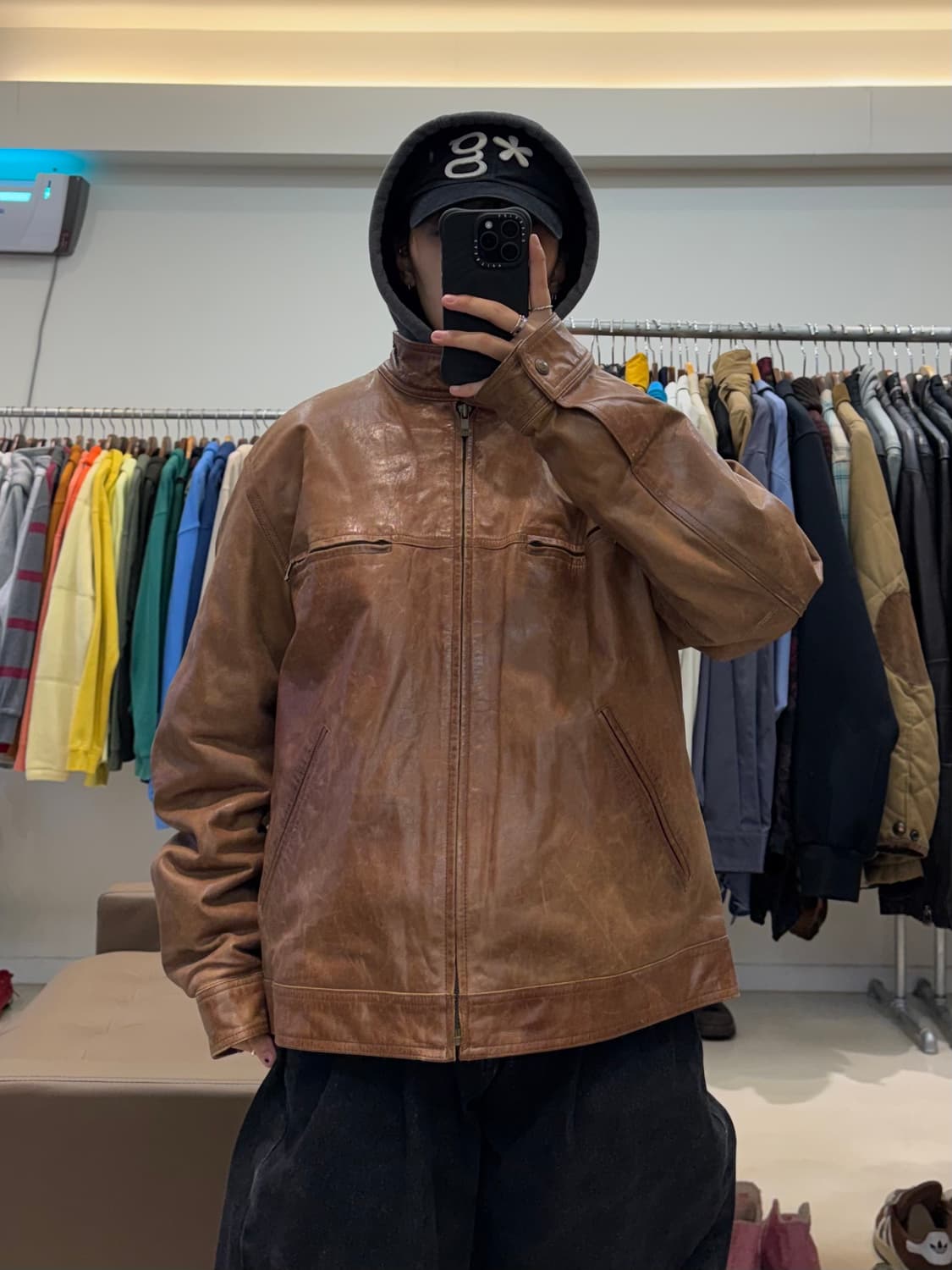 타미힐피거 레더 자켓 상품이미지5