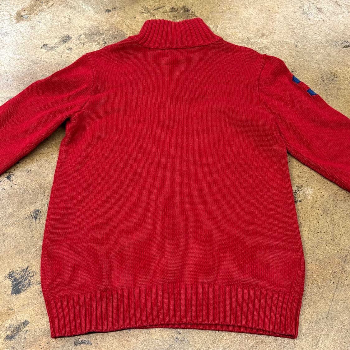 [정품/XL] 폴로 랄프로렌 레드 하프넥 니트 b17 상품이미지4