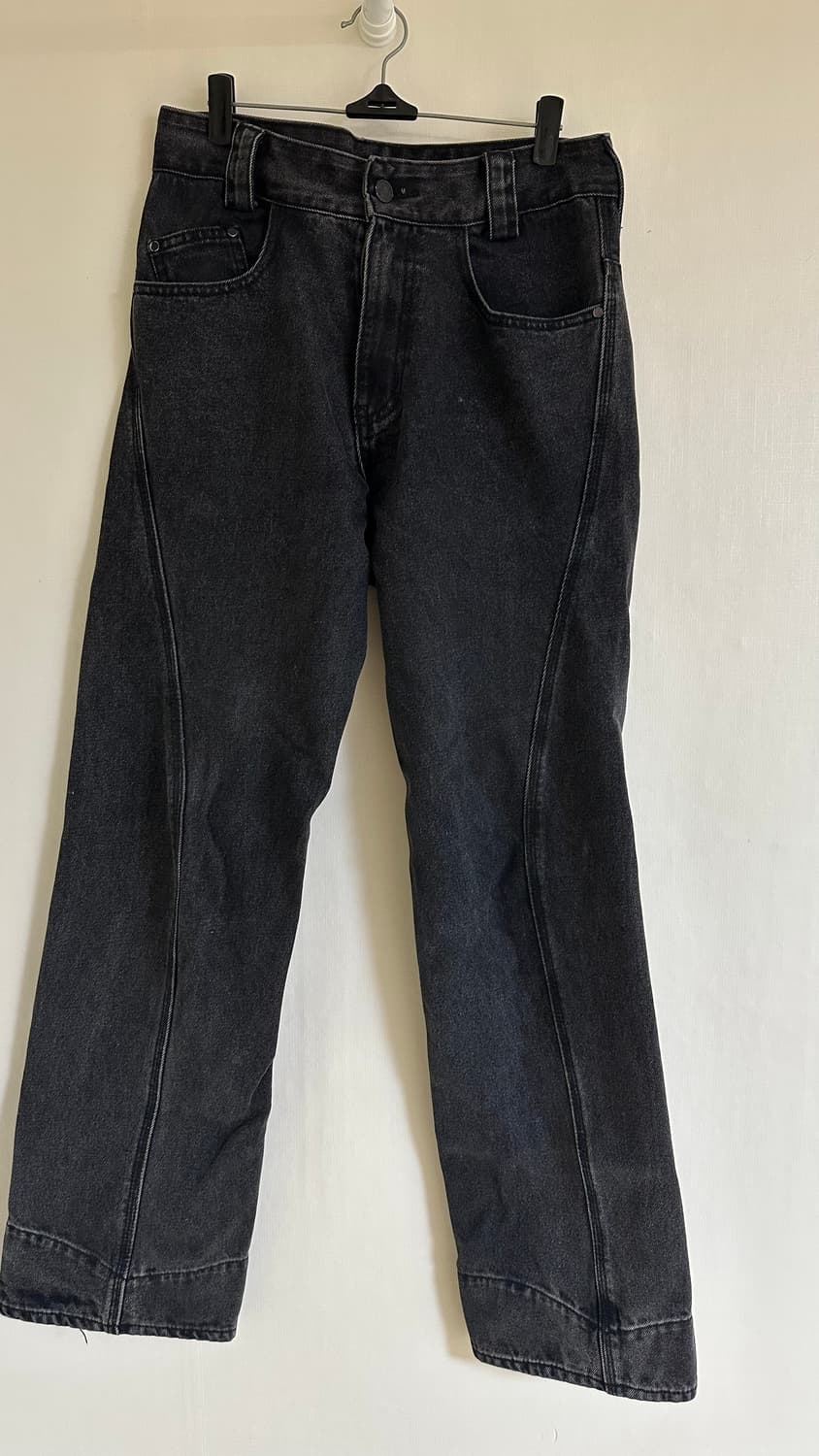 Plastic product drift denim pants 상품이미지4