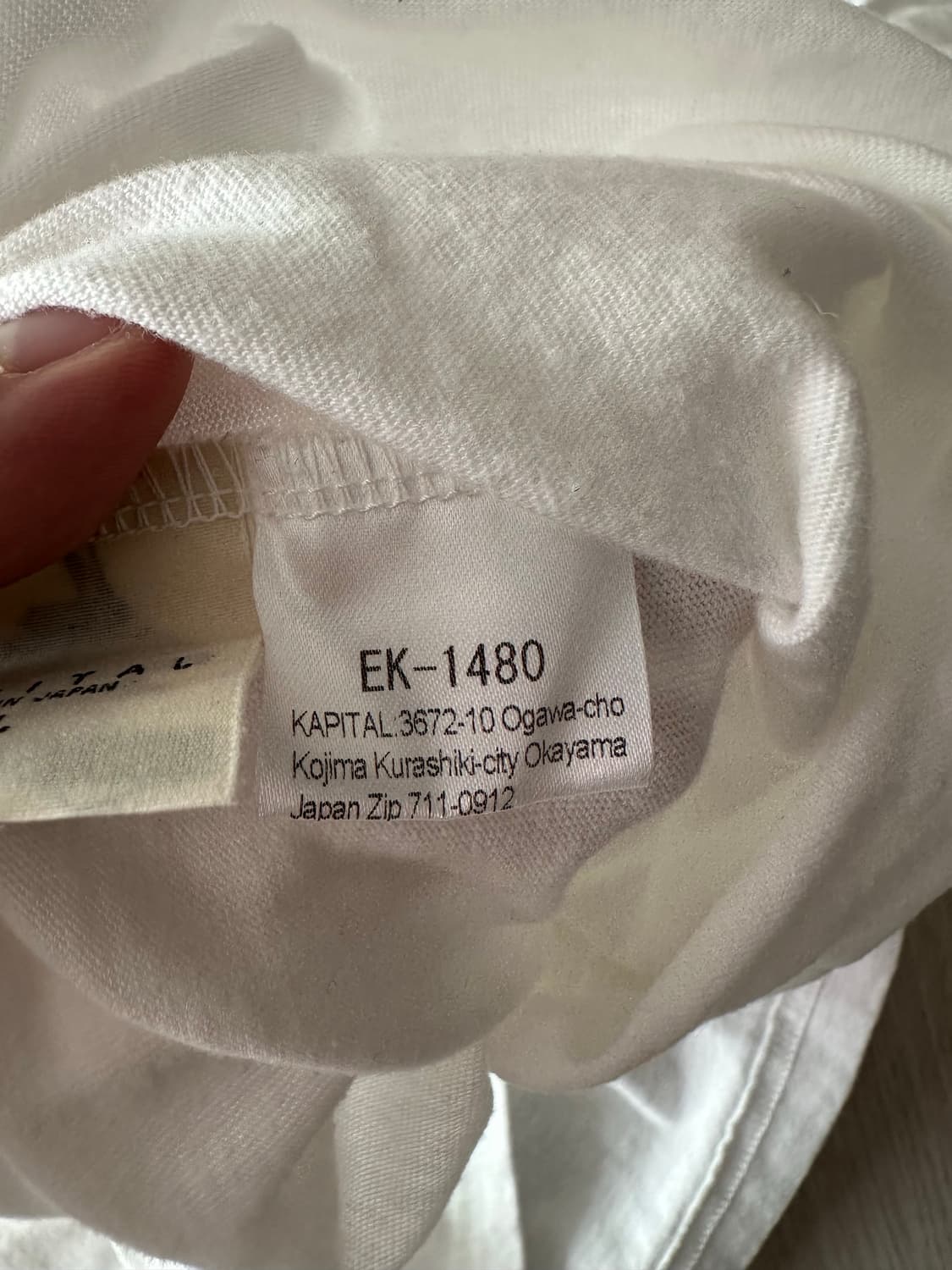 캐피탈 천축 루키 크루 티 흰색 XL 상품이미지3