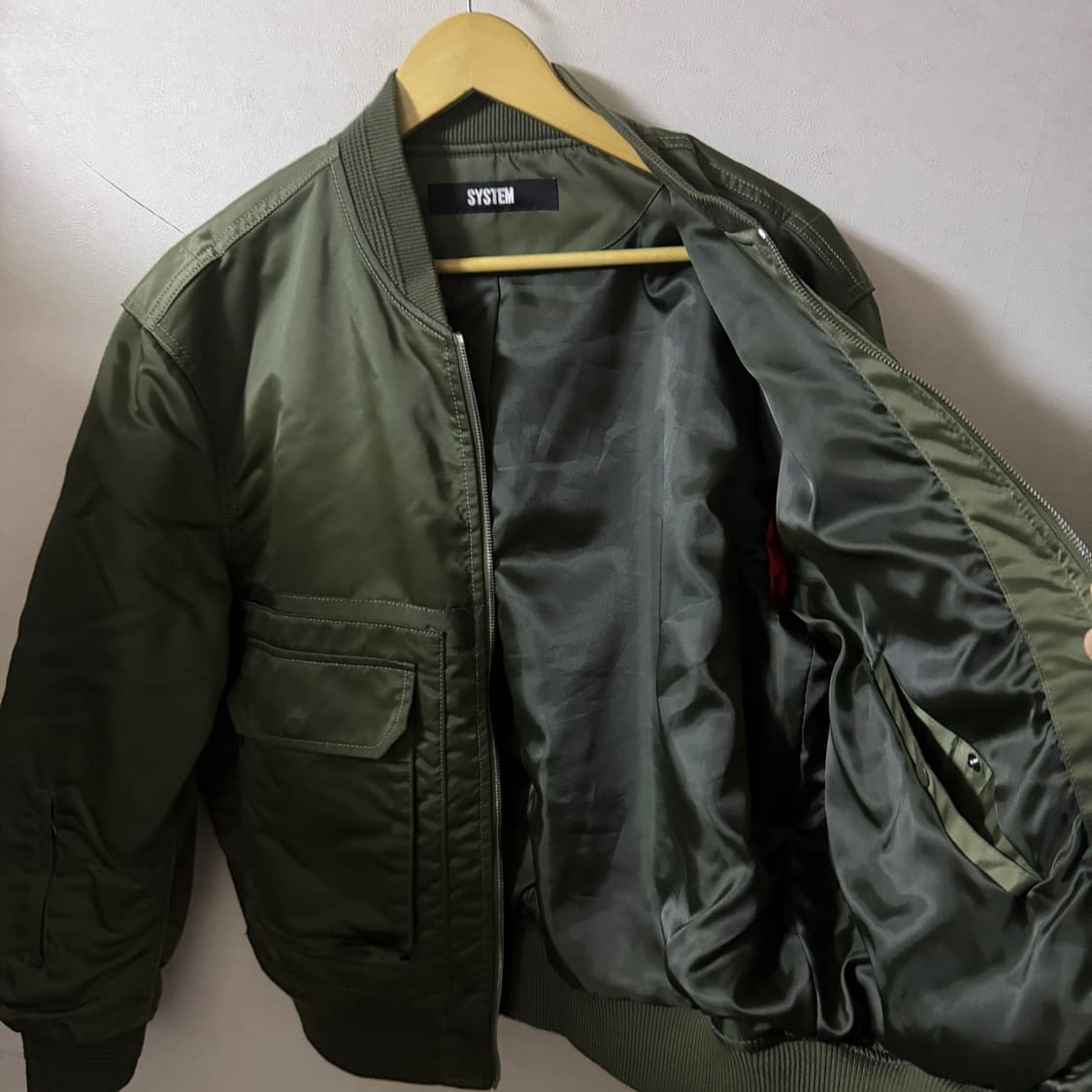 시스템옴므 남성 MA-1 항공점퍼 카키 95 (100정도) 상품이미지7