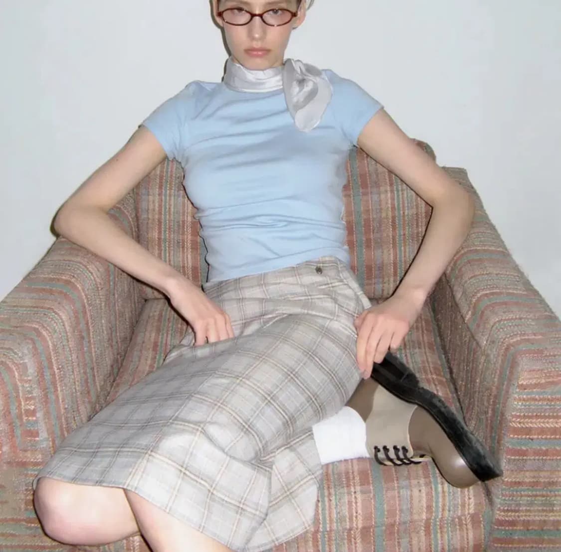 썬번프로젝트 모스 로우라이즈 미디 스커트 상품이미지1