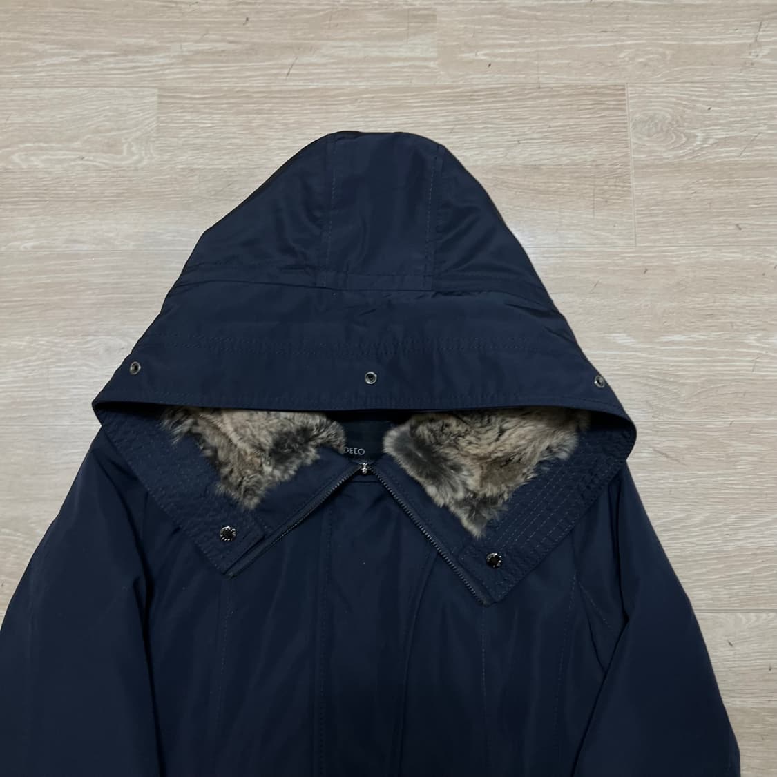 데코 여성 래빗퍼 트리밍 후드 N3B 야상패딩 점퍼 [네이비] S/90 상품이미지2