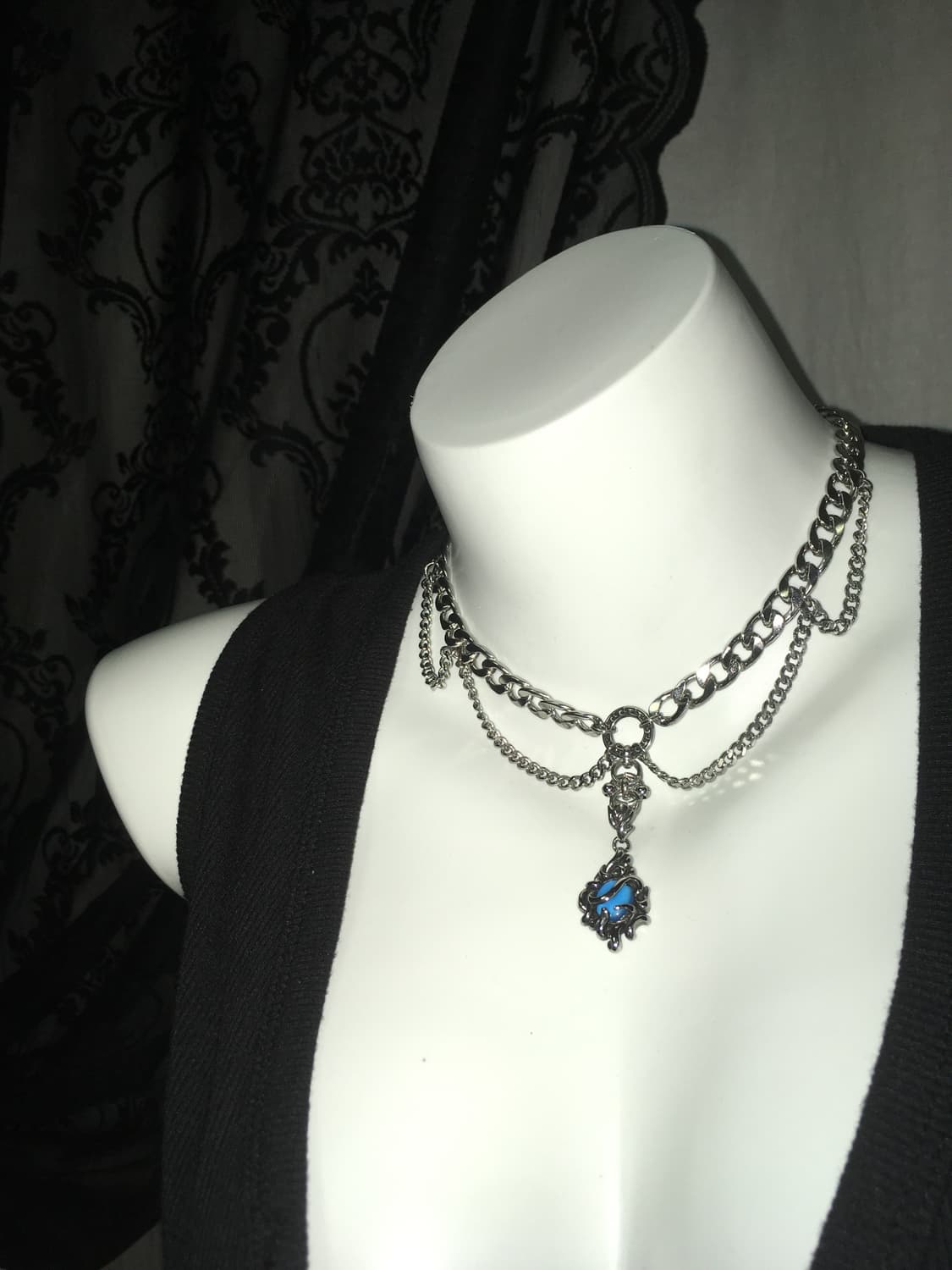 CHAIN CAPE NECKLACE 여자아이들 미연 착용 상품이미지4