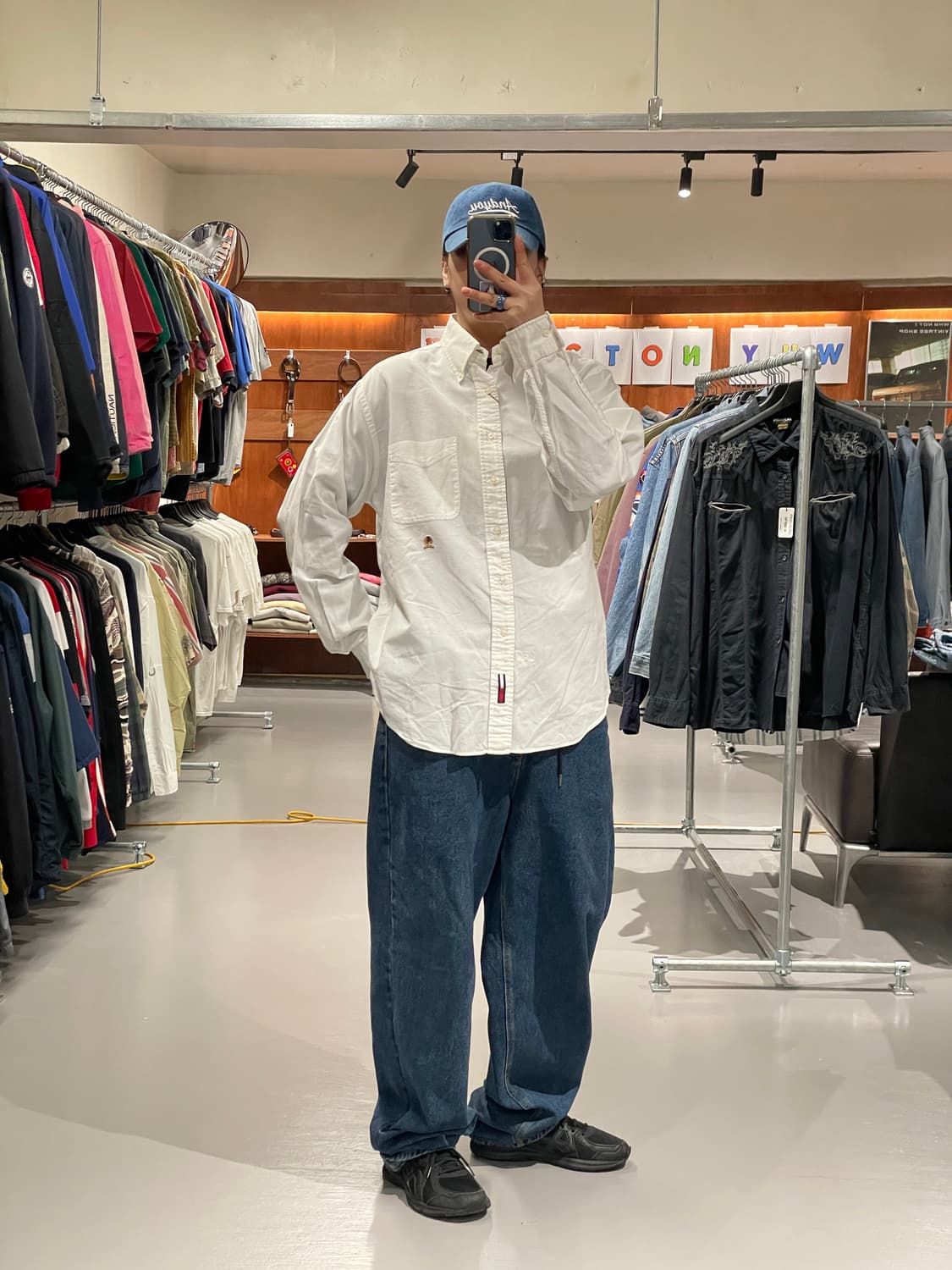 타미힐피거 코튼 화이트 셔츠 상품이미지1