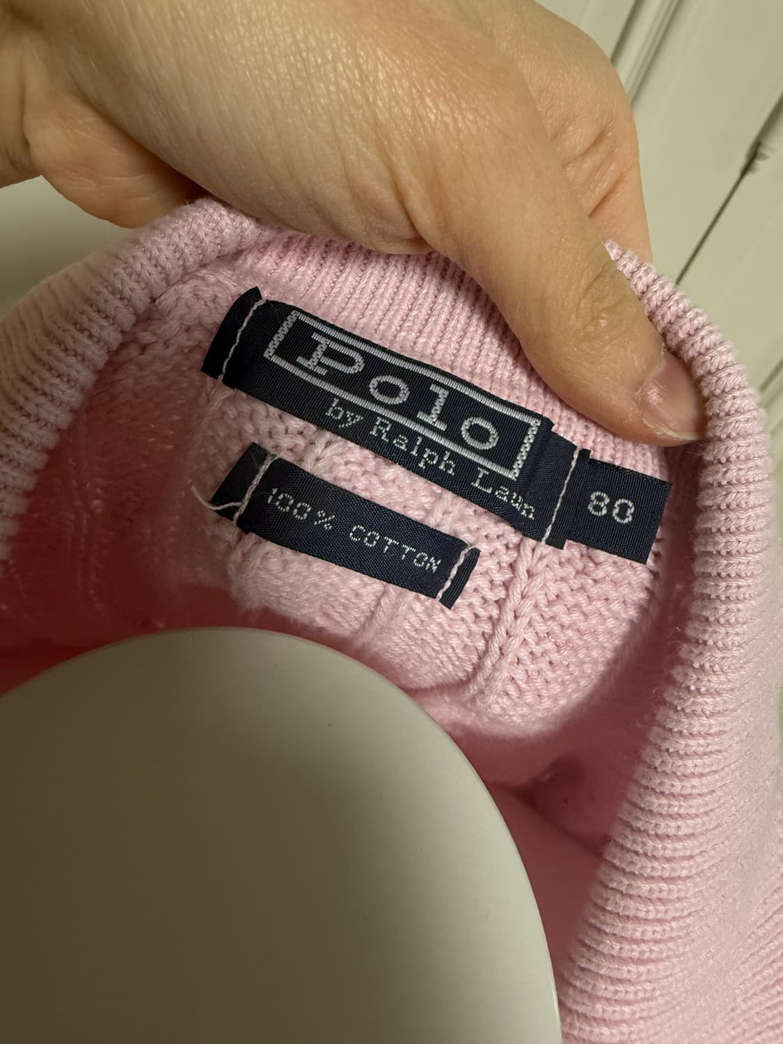 폴로 랄프로렌 연핑크 카라니트 상품이미지4