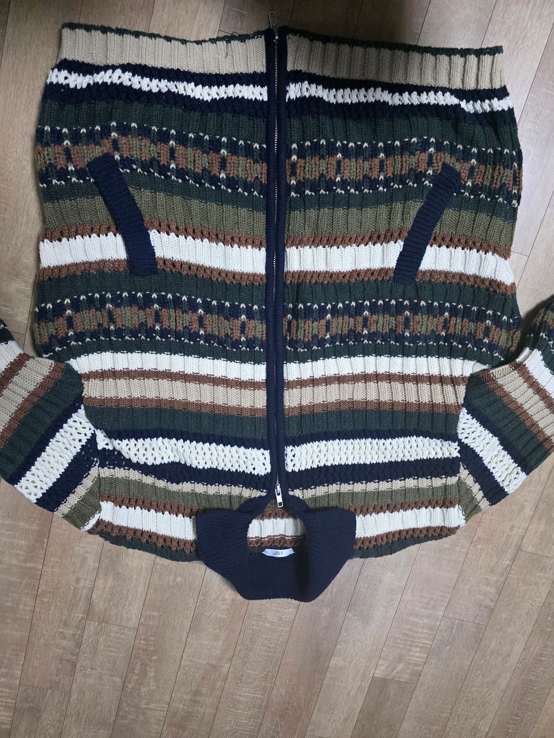 stu 멀티 카라 집업 스웨터 L 상품이미지4