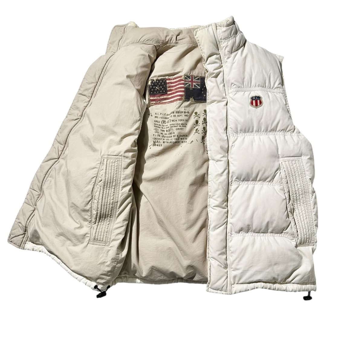 폴로 진스 컴퍼니 랄프로렌 리버시블 성조기 패치 덕다운 패딩 베스트 상품이미지1