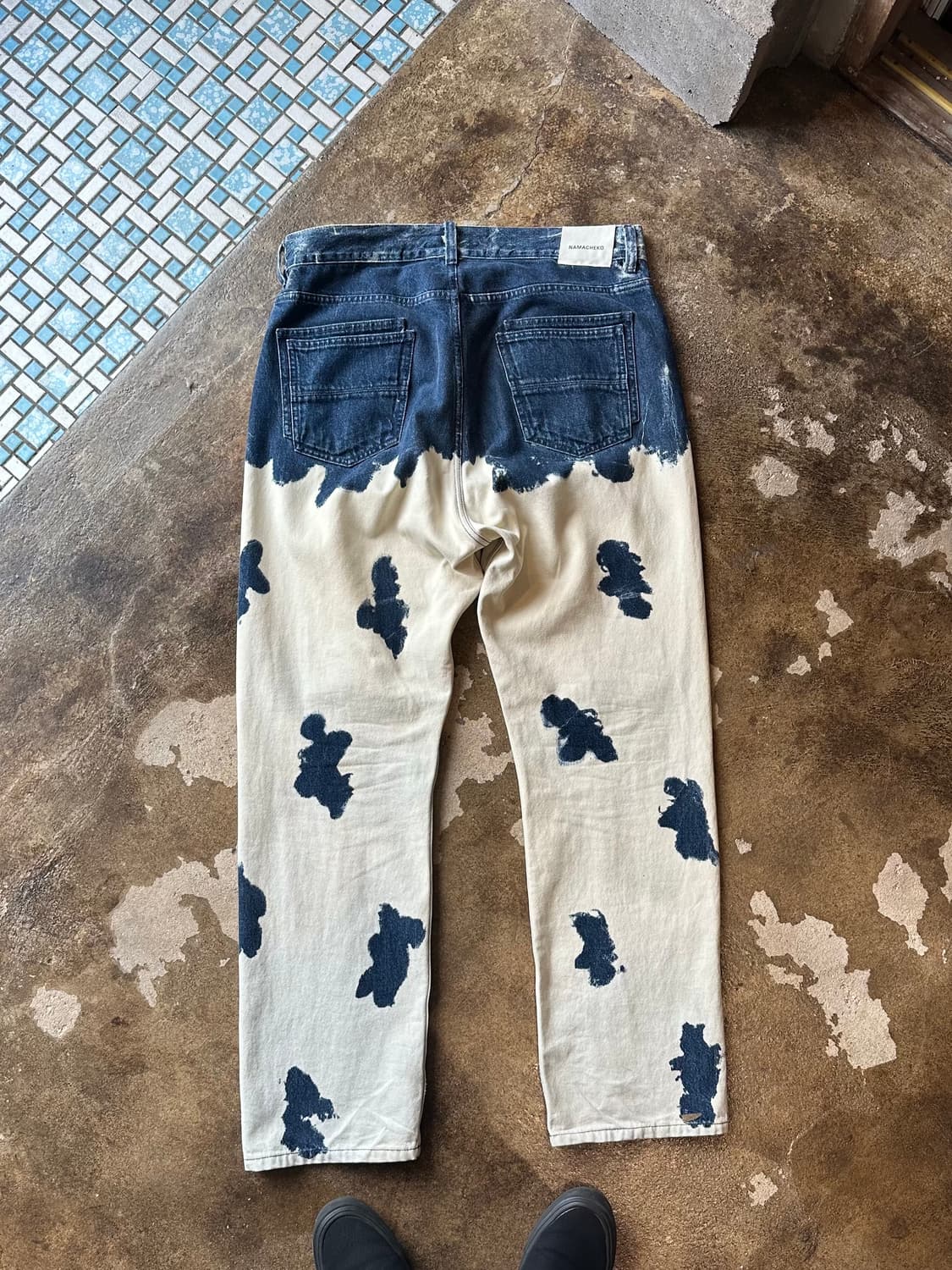 Namacheko Bleached Effect Cotton Jeans 상품이미지2