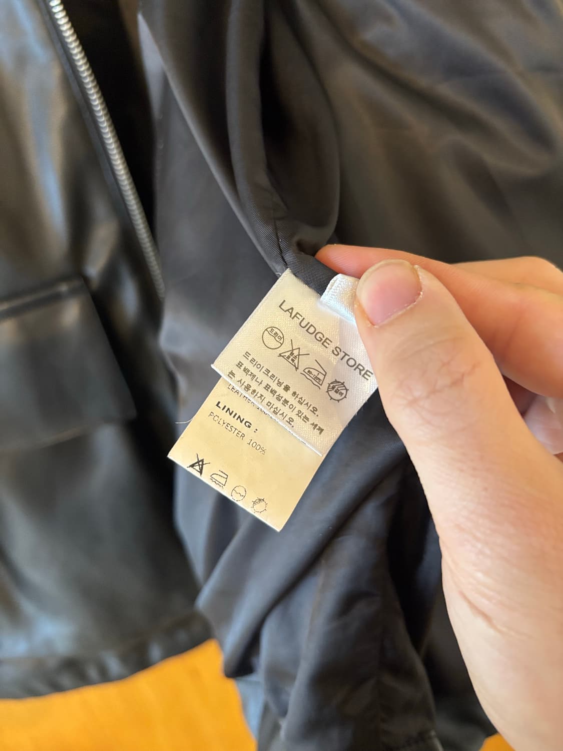 Fudge Store 블랙 레더 자켓 상품이미지7