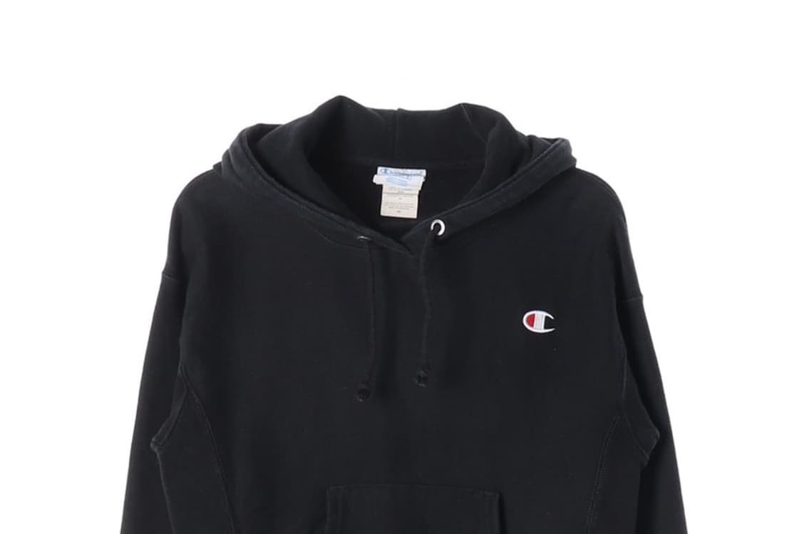 챔피온 리버스위브 블랙 기모 후드티 XS 상품이미지3