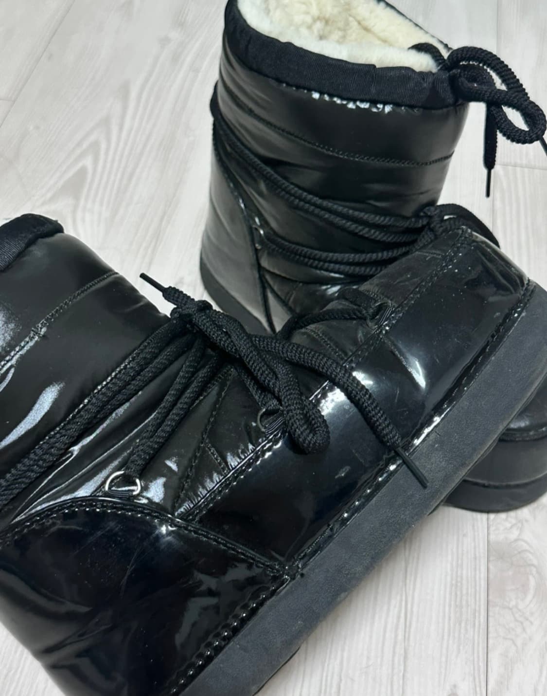 양털 유광 패딩 부츠 상품이미지3