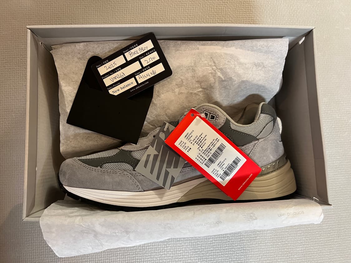 [2025.06.14. 공홈 당첨] 뉴발란스 코리아 992 그레이 270 상품이미지6