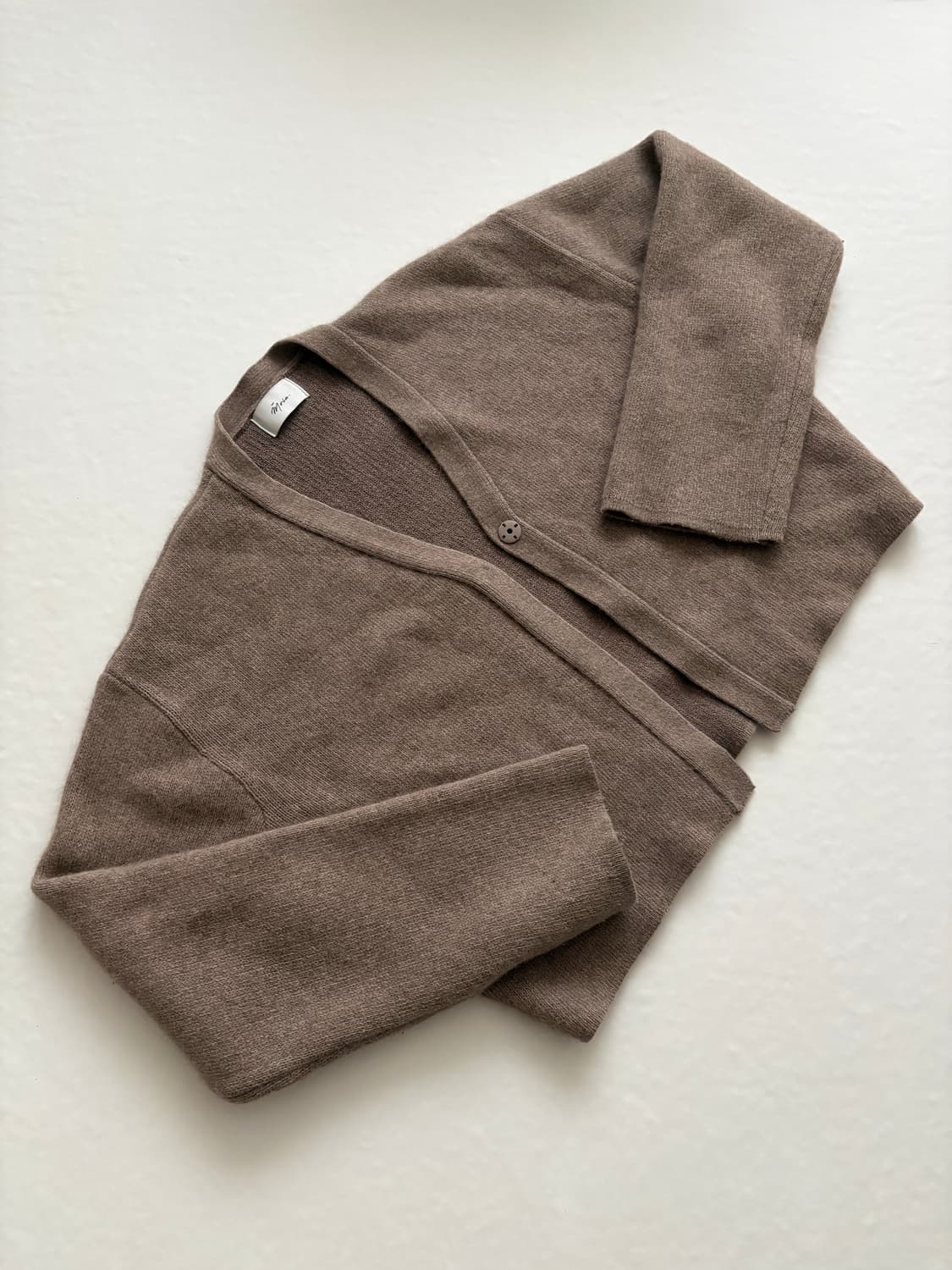 모이아 헤어리 가디건 브라운 상품이미지3