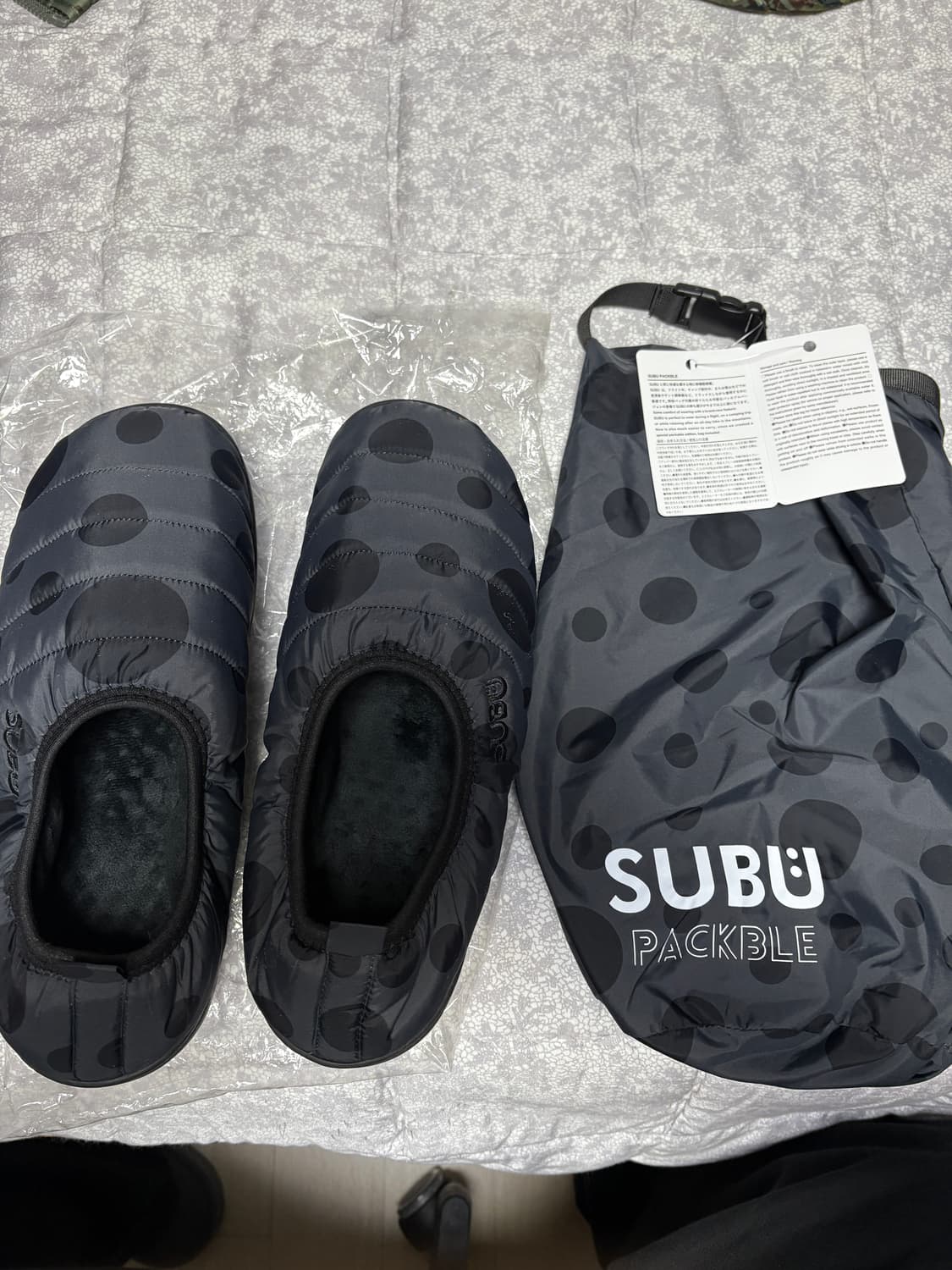 subu 스부 패커블 차콜 도트 3사이즈 상품이미지1