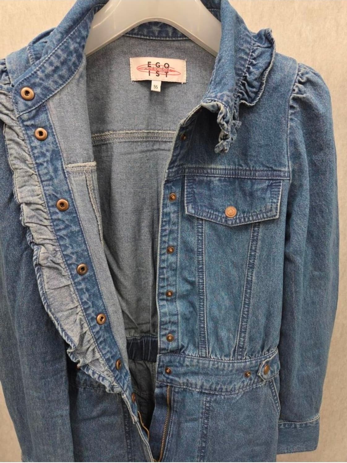 여성 55size 에고이스트 데님 점프수트 상품이미지7