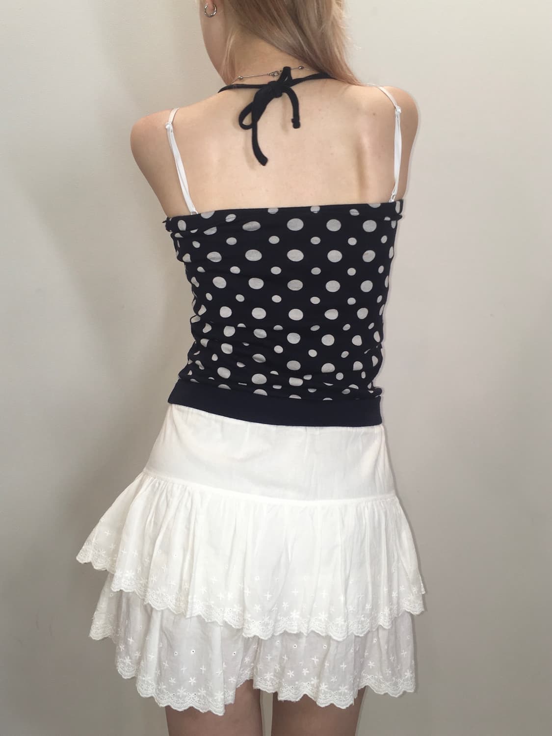 jpn vintage polka dot halter top 상품이미지3