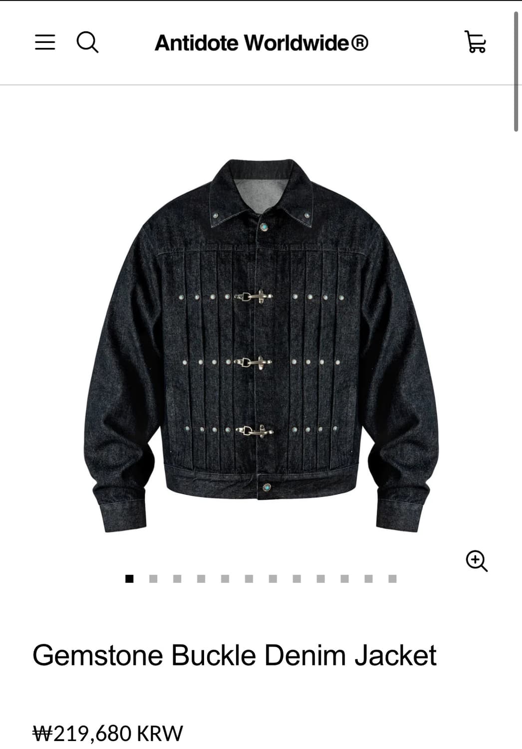 Gemstone Buckle Denim Jacket 새상품 M 상품이미지1