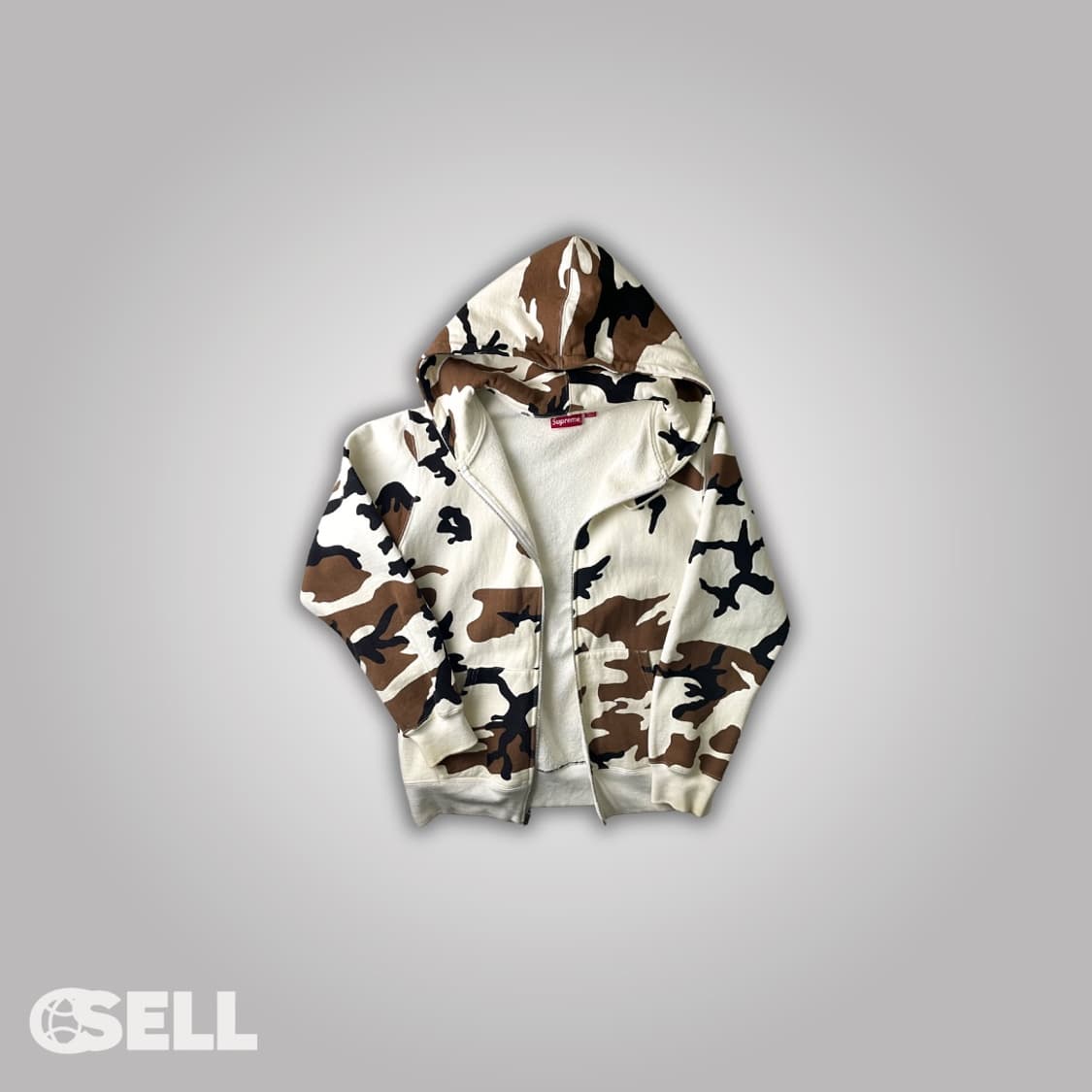 슈프림 화이트 카모 후드집업 상품이미지1