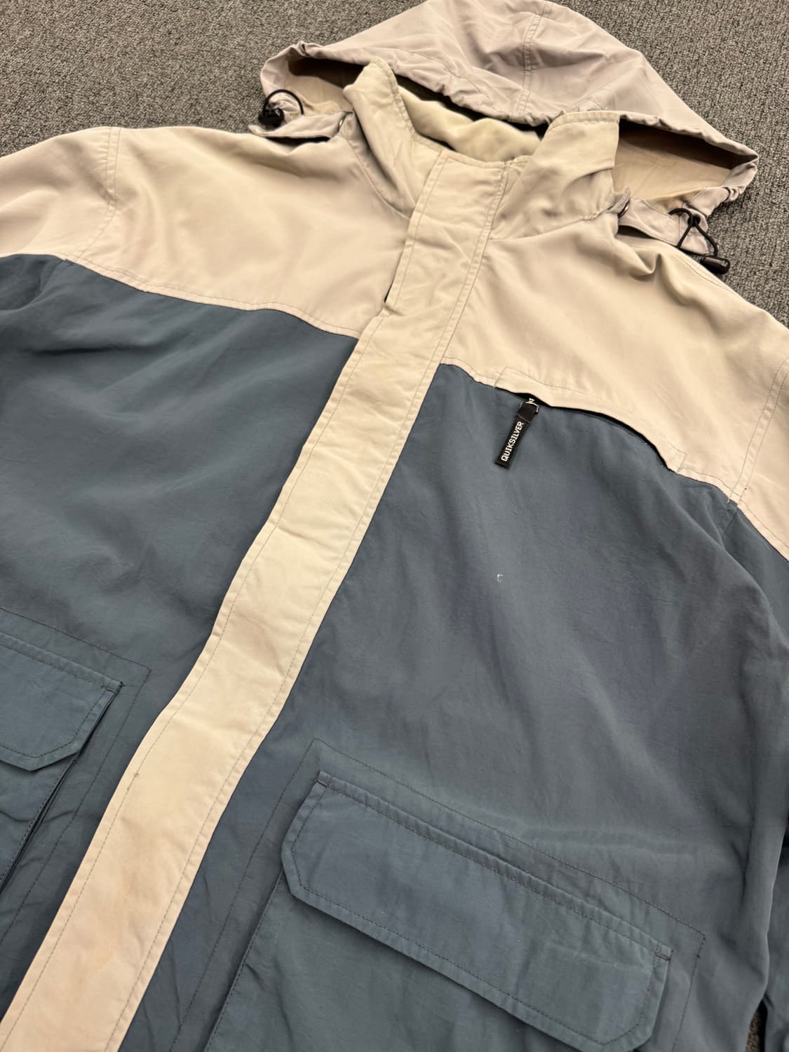 L)퀵실버 빈티지 올드스쿨 배색 바람막이 점퍼 상품이미지3