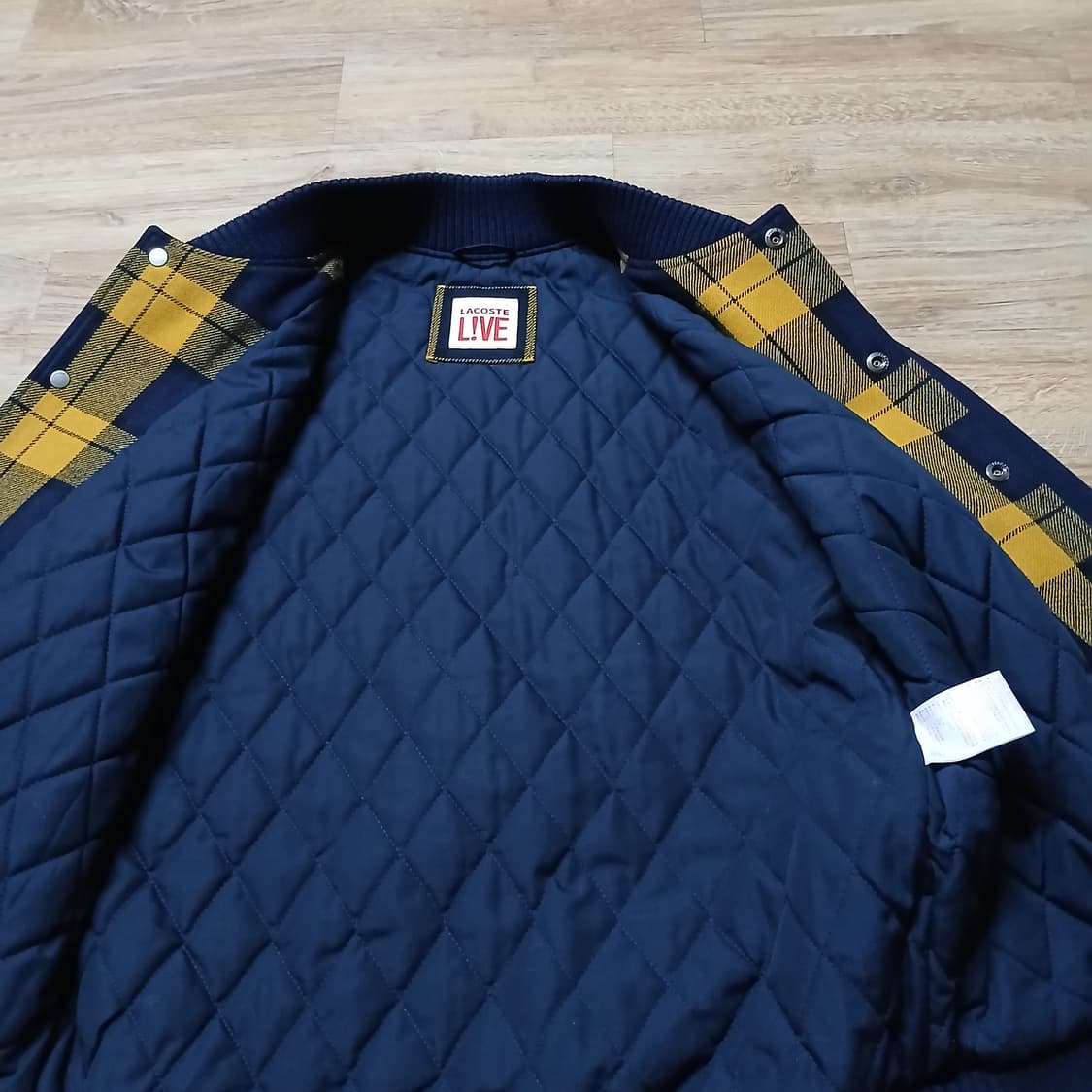 lacoste 라코스테 라이브 악어 모직 타탄체크 블루종 자켓 점퍼 상품이미지8