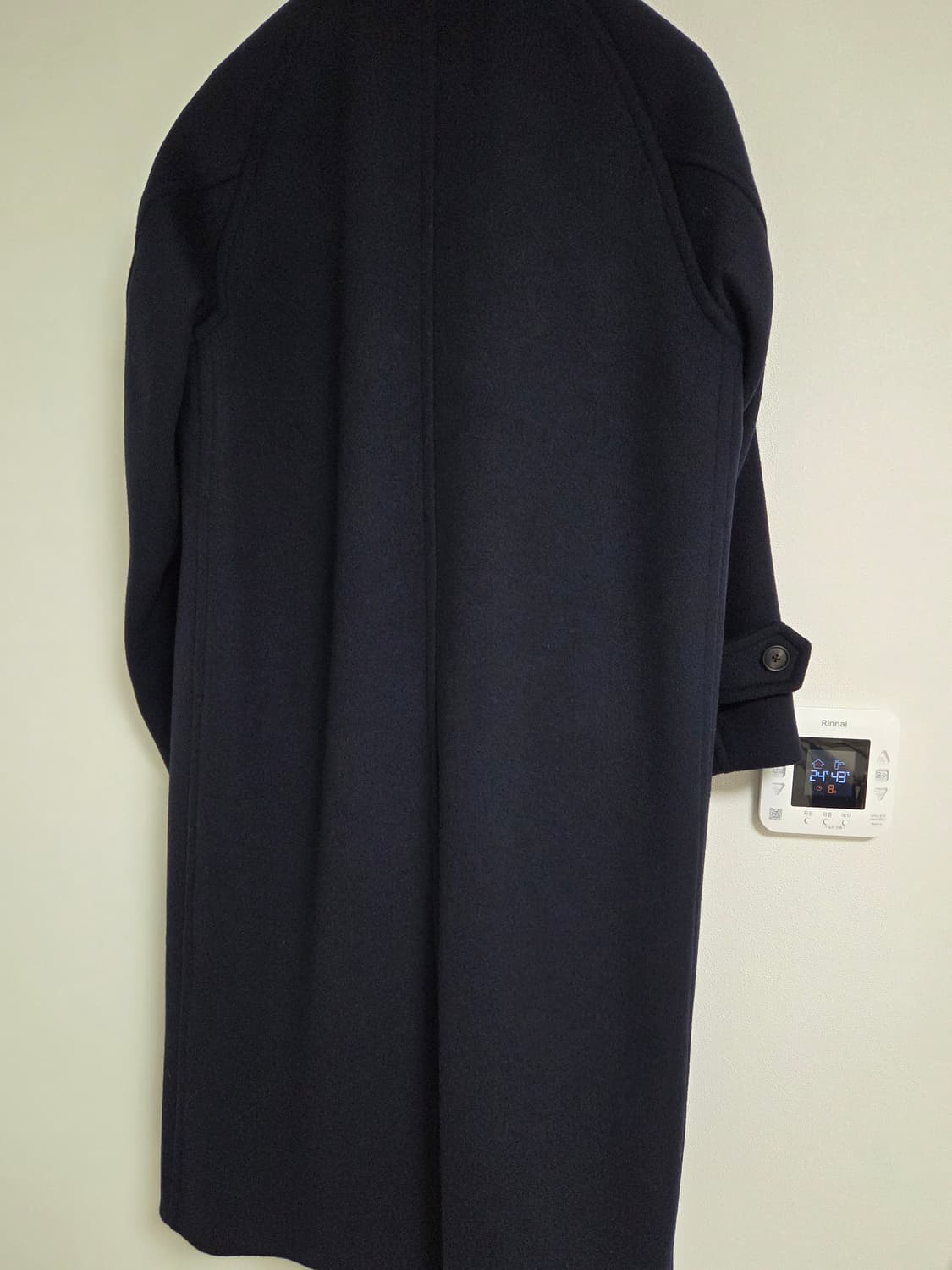 헤지스 his 울 캐시미어 발마칸 코트 (네이비/ xs) 상품이미지4