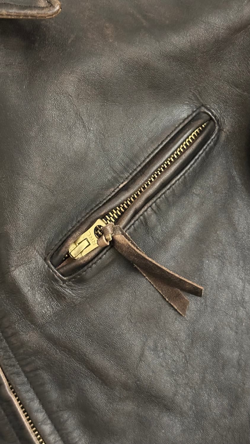 RRL 뉴스보이 레더 자켓 M 상품이미지4