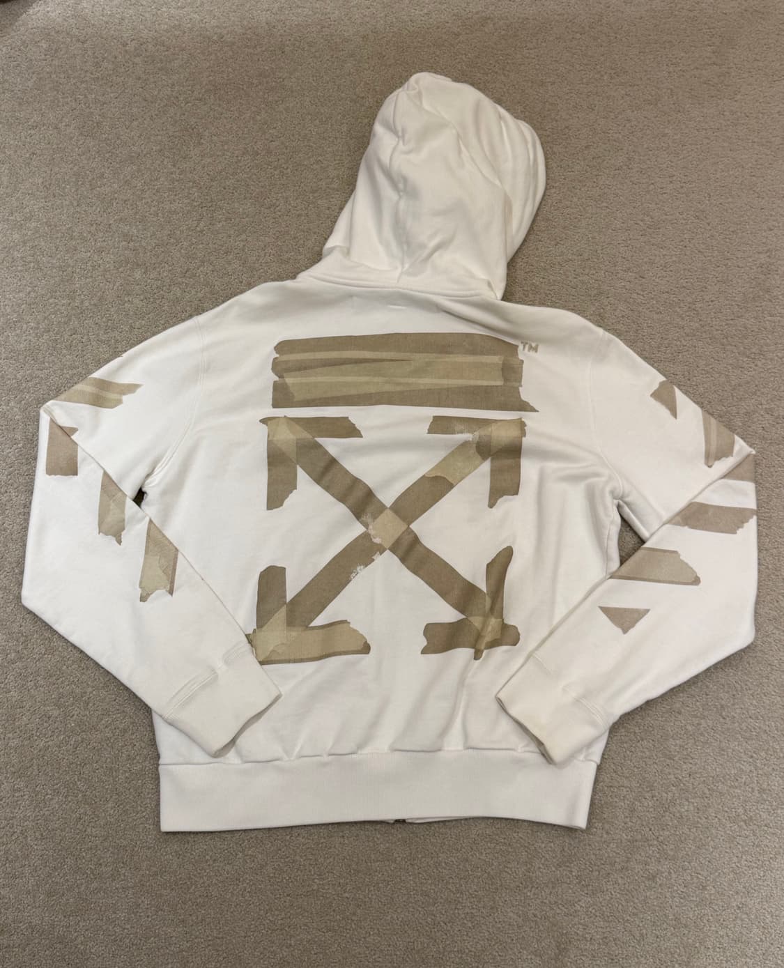 오프화이트 후드집업 L 상품이미지2