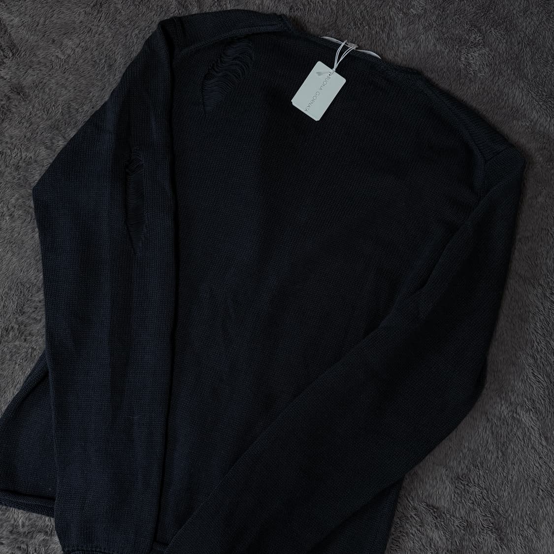 (새상품) Buona Giornata 데미지 니트 투웨이 집업 상품이미지7