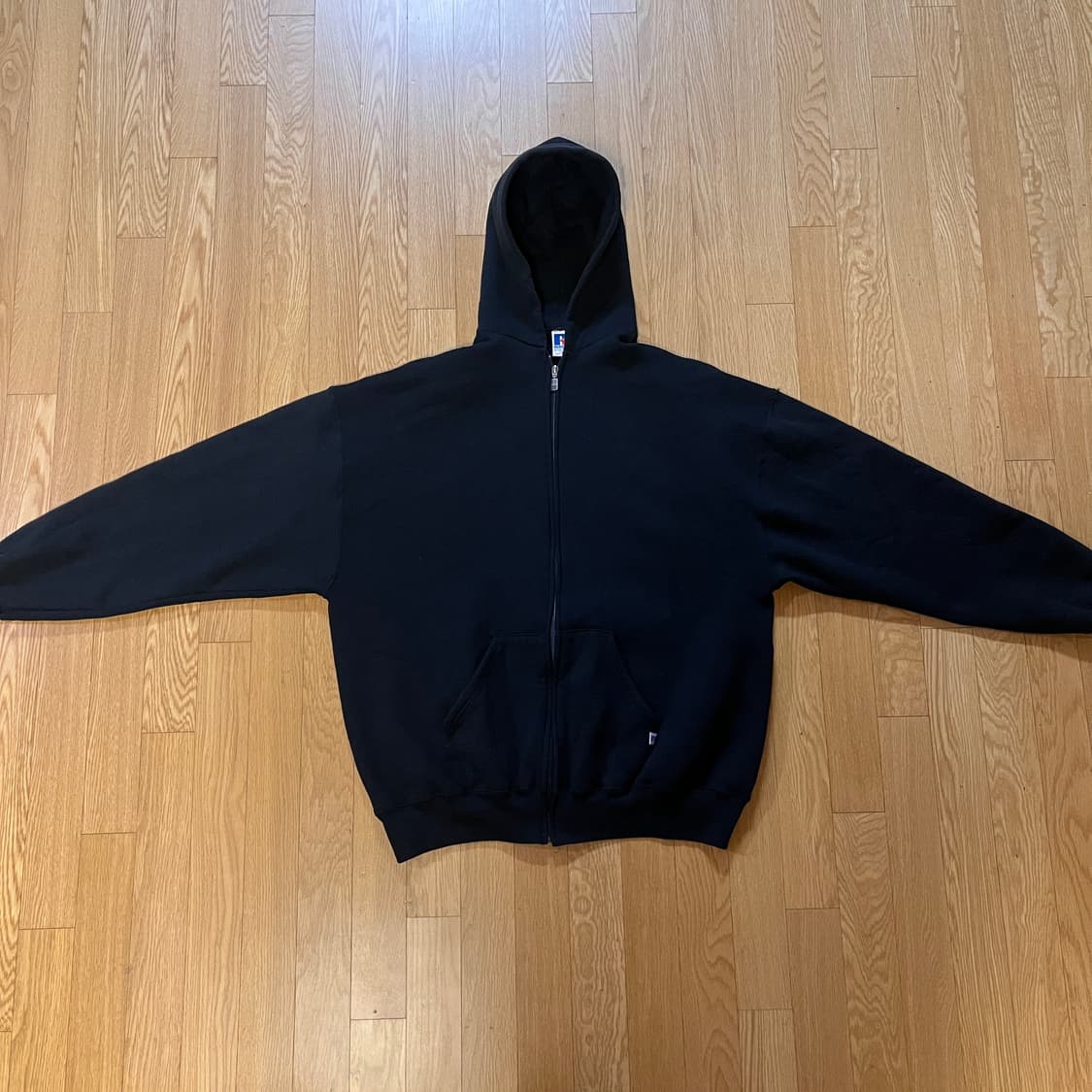 [XXL] 90s 빈티지 러셀 후드집업 블랙 상품이미지2