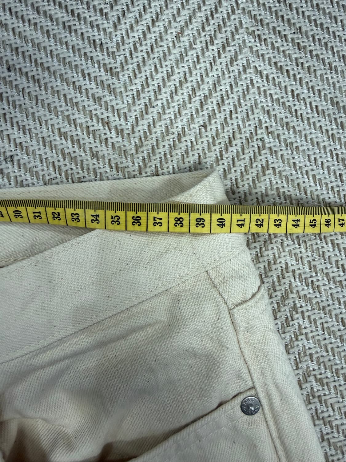 정품) 아르켓 남성 아이보리 데님 팬츠 30-31 상품이미지7