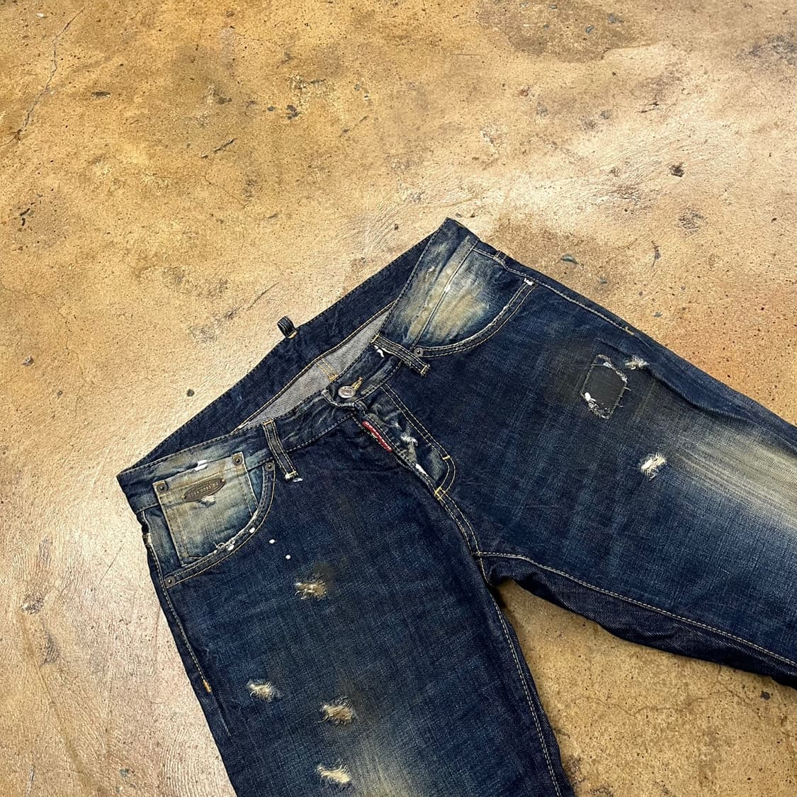 [정품/46] 디스퀘어드 데님 청바지 데미지 워싱진 b17 상품이미지1