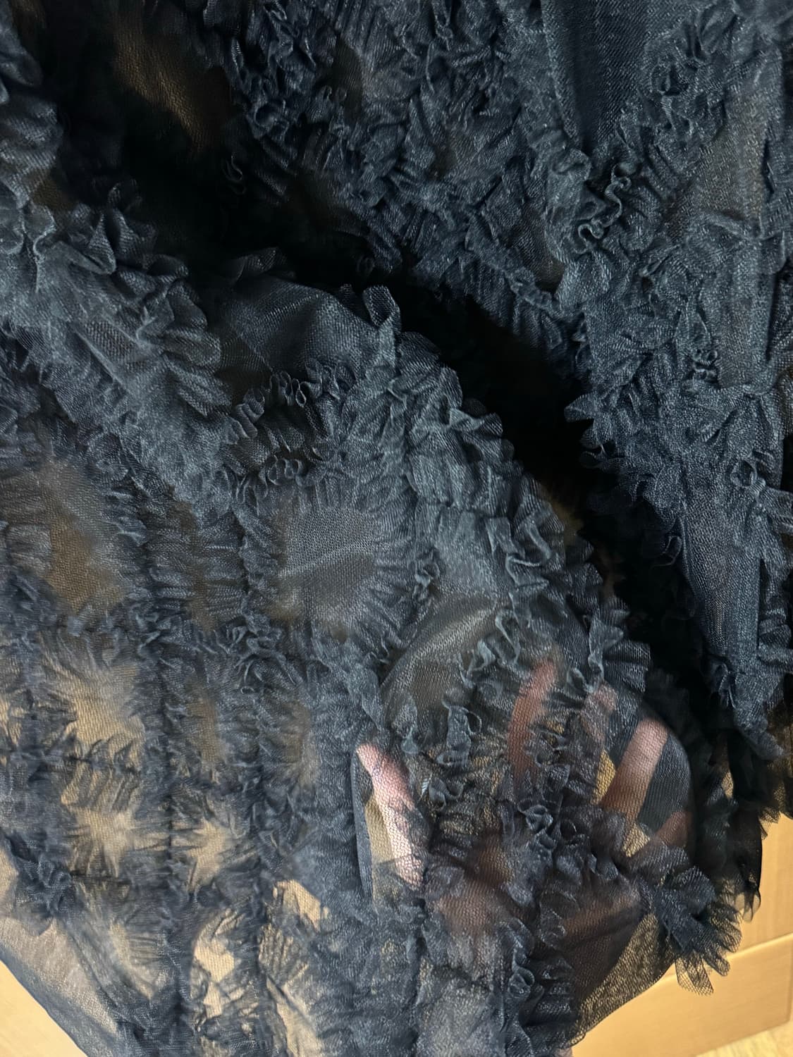 블랙 꼼데가르송 24FW 오간자 프릴 원피스 (M) 상품이미지7