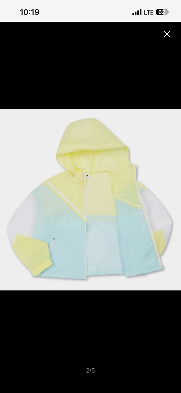 르꼬끄 바람막이 초경량 우먼즈 크롭 자켓 옐로우(QO222TJK 상품이미지2