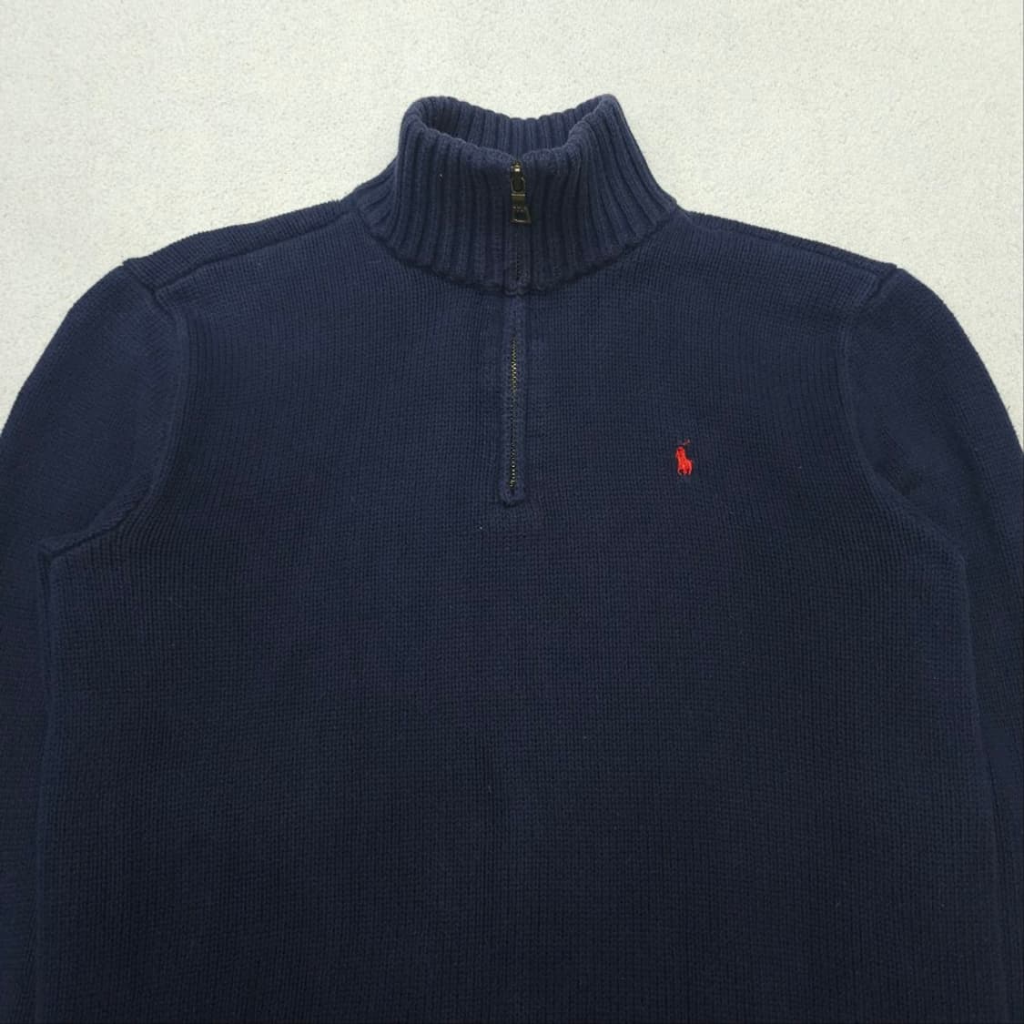 폴로 랄프 로렌 반집업 니트 네이비 상품이미지3