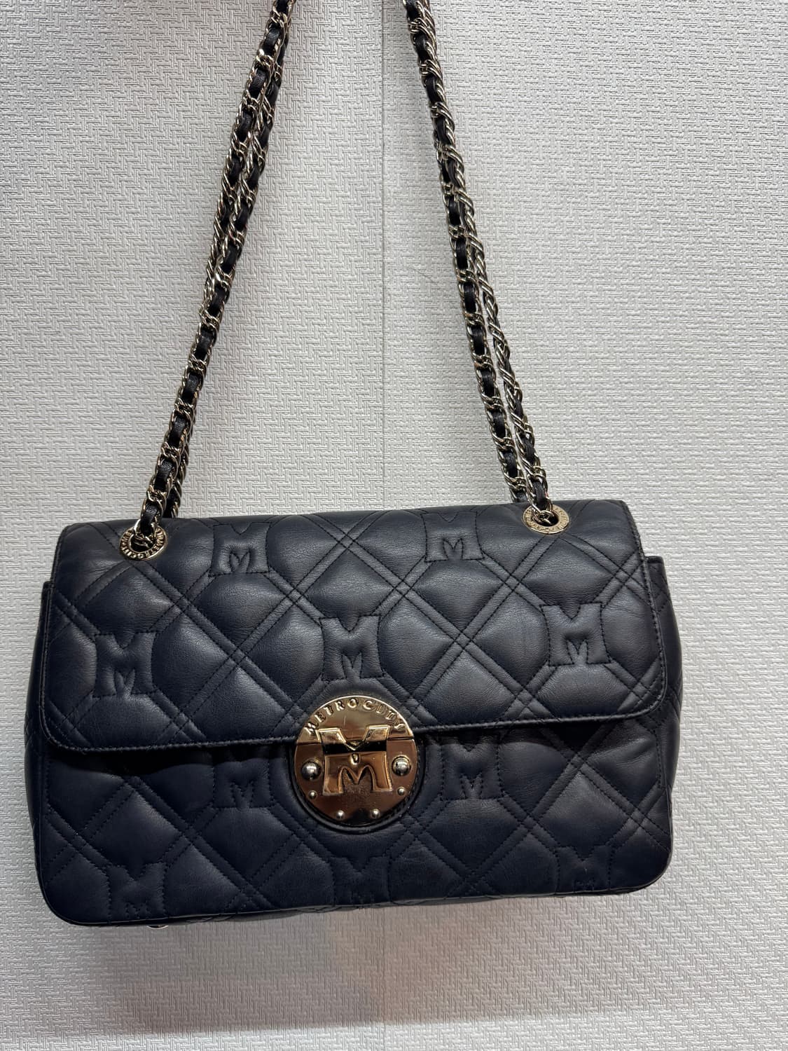 메트로시트 로고 퀄팅 체인 숄더/크로스백 상품이미지1