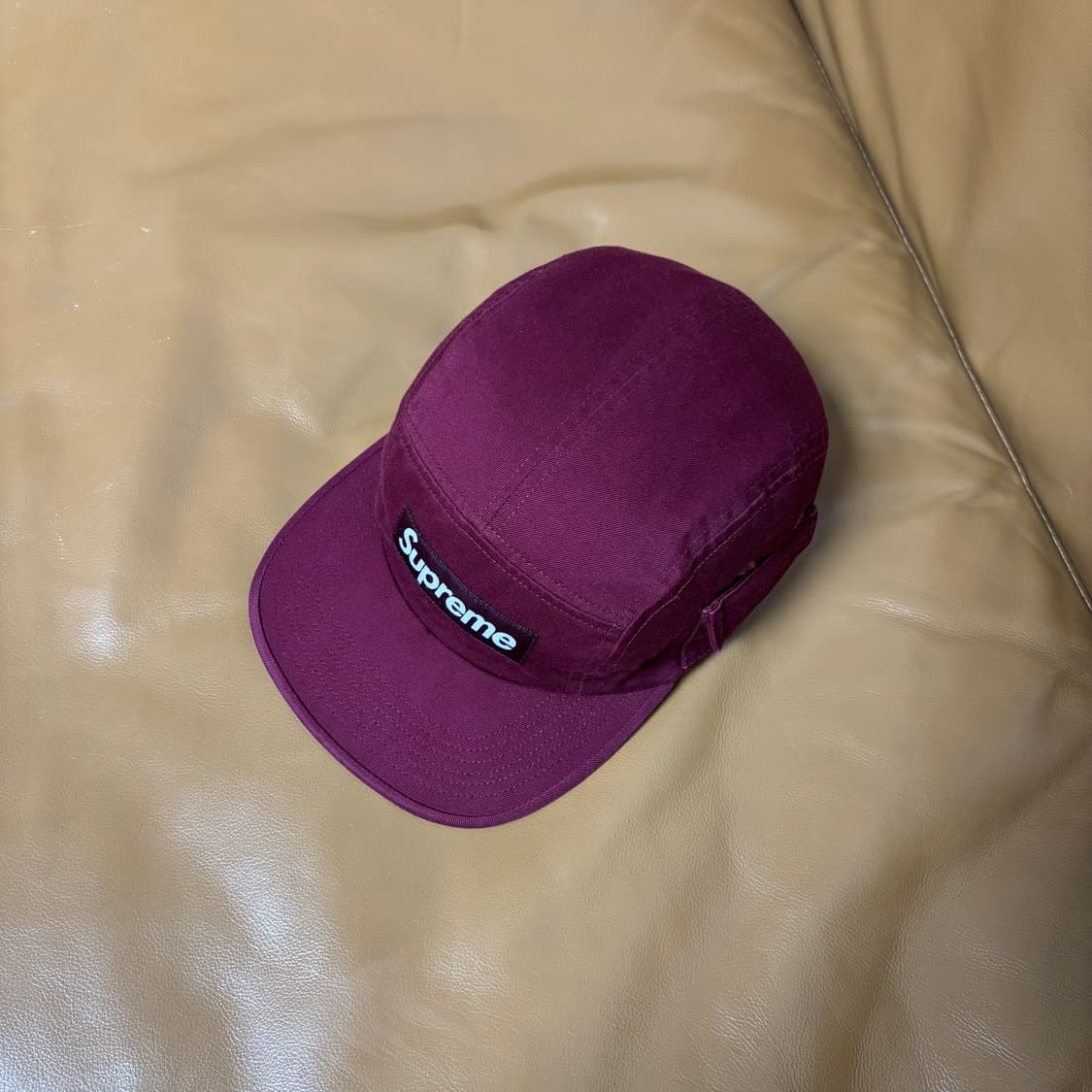 슈프림 캠프캡 모자 박스로고 밀리터리 카고 워시드 와인 상품이미지6