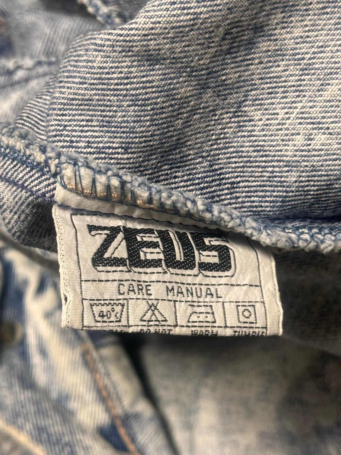 [L] 제우스 빈티지 스톤 워싱 데님 청 자켓 상품이미지6