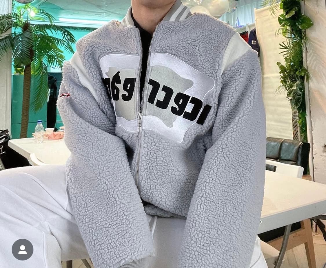 Bbc 아이스크림 플리스 바시티 자켓 그레이(m) 상품이미지3